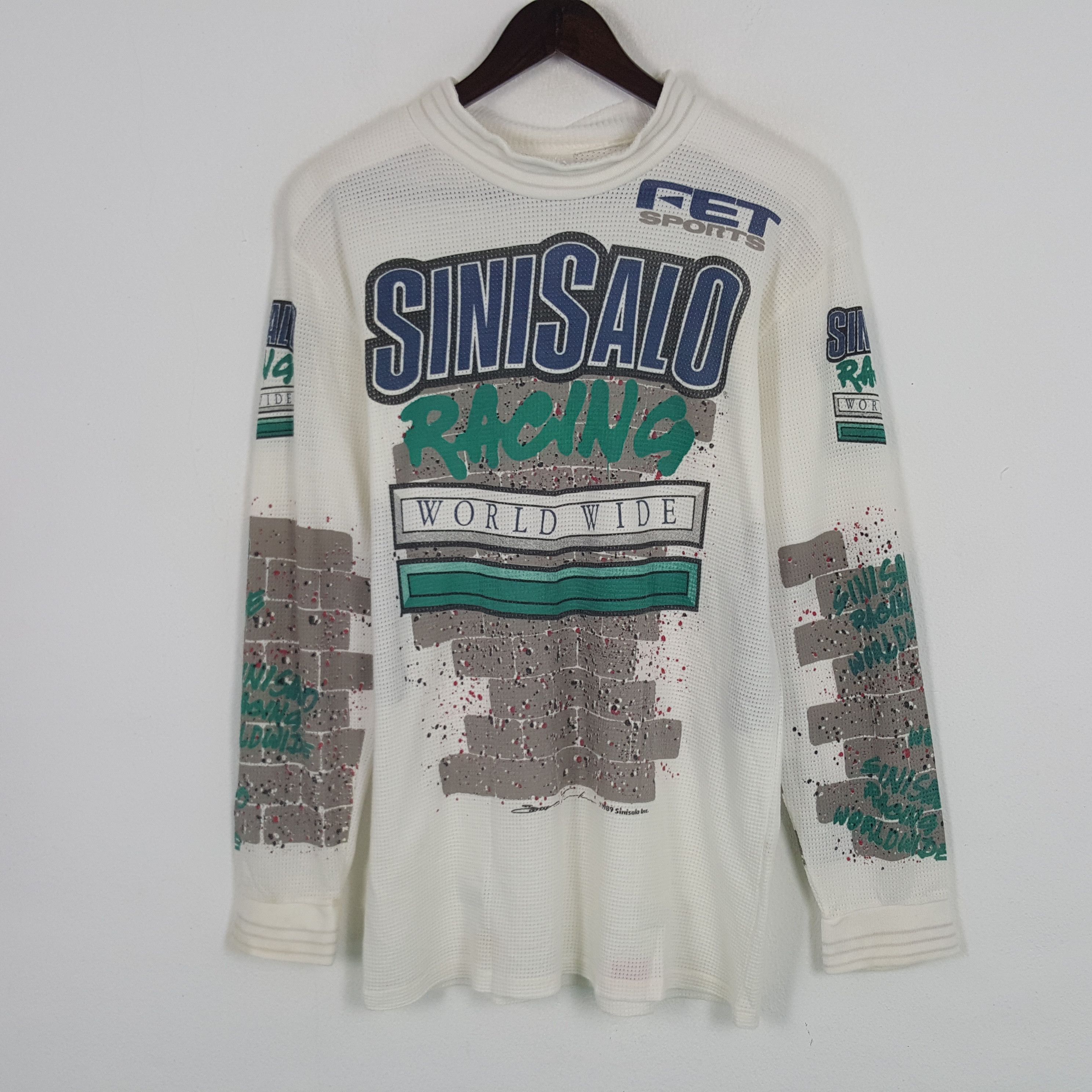 Japanese Brand × Vintage Vintage Sinisalo Racing Motocross Sport Tshirt Size US M / EU 48-50 / 2 - 1 Thumbnail
