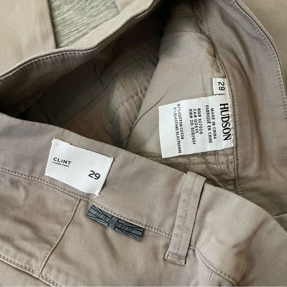 Hudson NWT Hudson Men Clint Chino Taupe Cropped Pants Bottoms Size Size US 29 - 5 Thumbnail