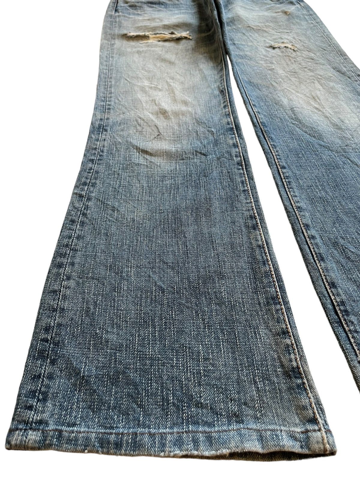 Japanese Brand SALES🔥Vintage Japanese Faded Wash Distress Bootcut Jeans Size US 31 - 6 Thumbnail