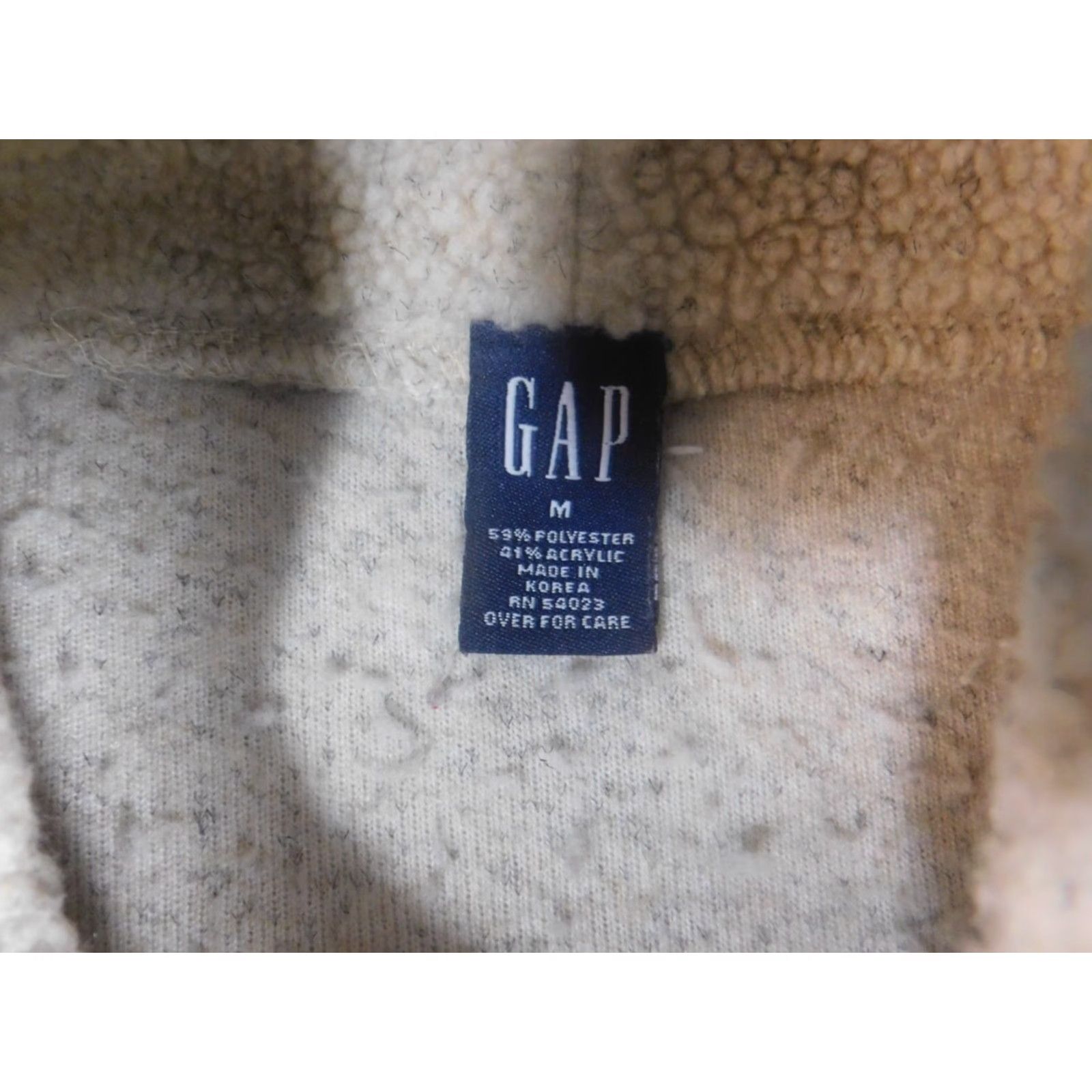 Gap Gap Womens Sweater Medium Beige Raglan Sleeve Crew Neck Pullover Fleece Knit Long Sleeve Acrylic Polyester Regular Breathable Fall Winter Modern Size M / US 6-8 / IT 42-44 - 7 Thumbnail