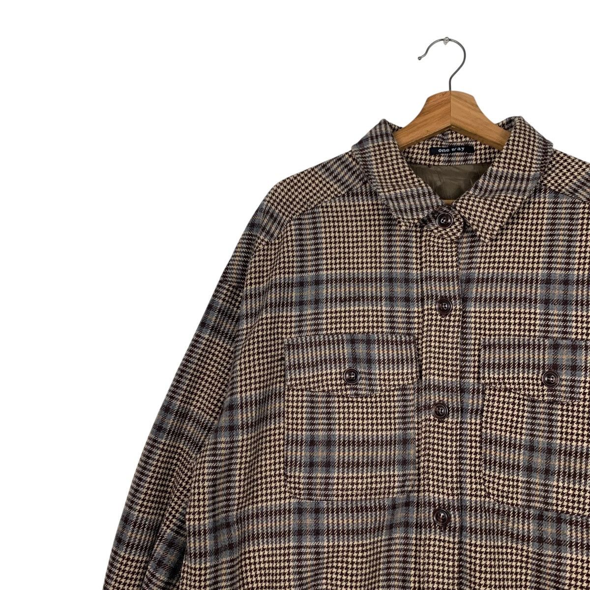 Japanese Brand ONE WAY Checked Button Casual Jacket #2129-C93 Size US M / EU 48-50 / 2 - 6 Thumbnail