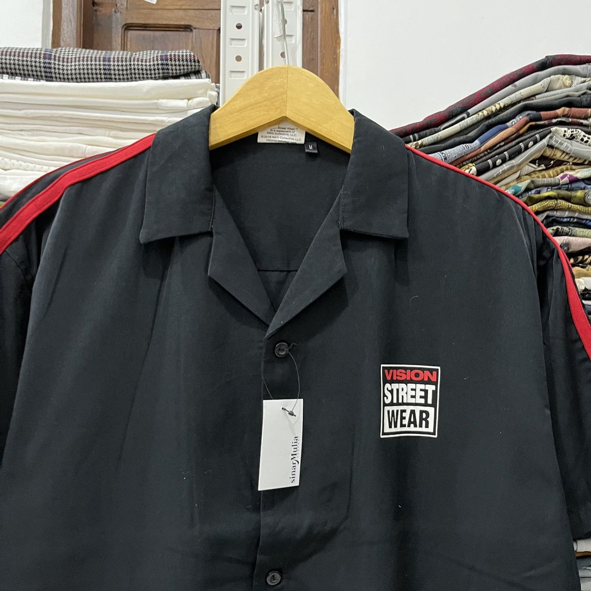 Other Vision Street Wear Bowling Shirt Black Red Stripe Size US M / EU 48-50 / 2 - 2 Thumbnail