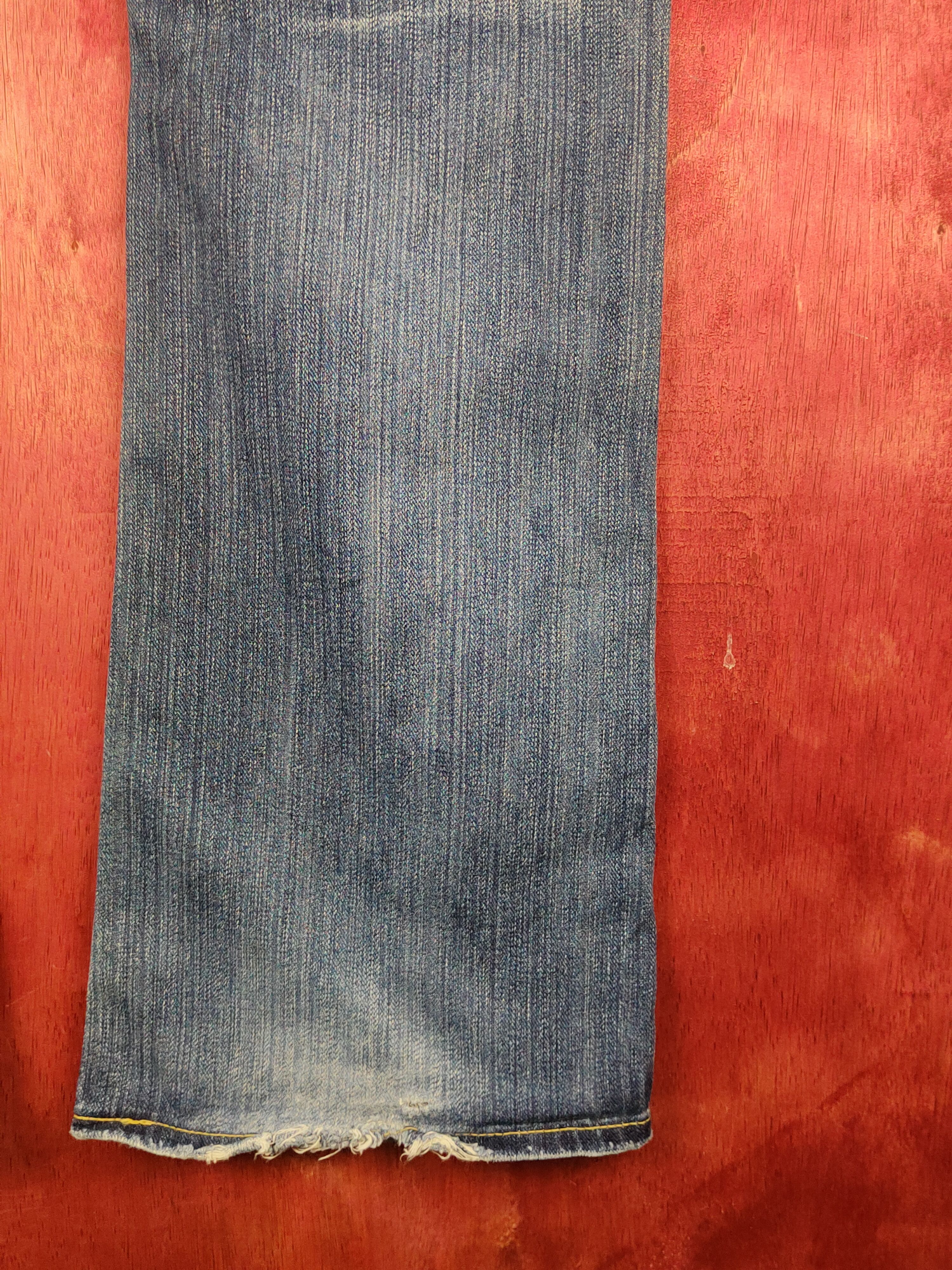 Japanese Brand Lee Blue Distressed Ripped Jeans #S2200 Size US 36 / EU 52 - 16 Thumbnail