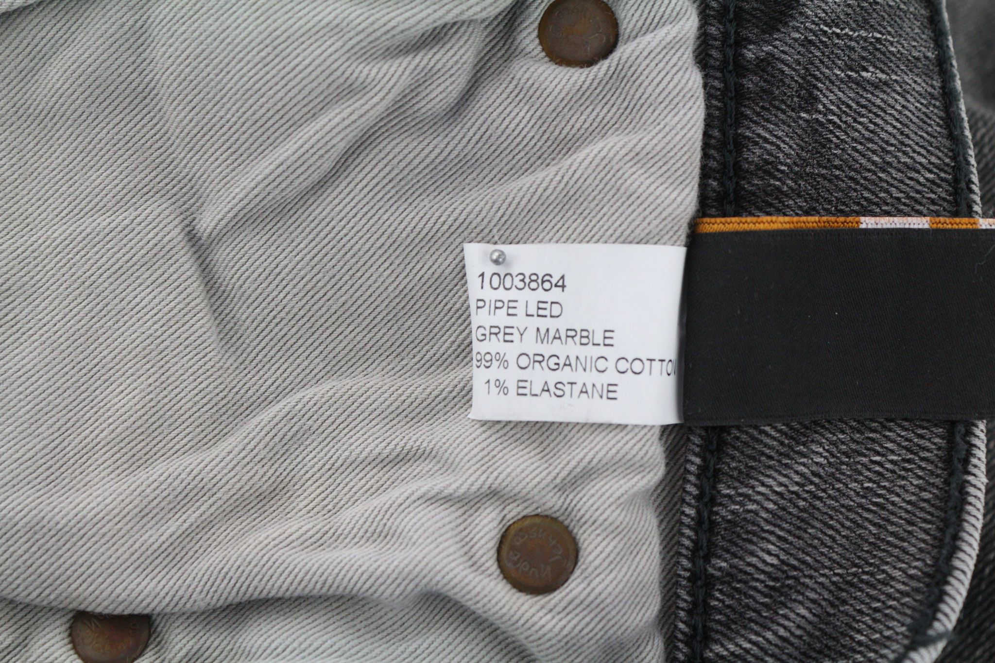 Nudie Jeans PIPE LED W27/L30 Skinny Grey Marble Jeans 80589 Size 27" / US 4 / IT 40 - 6 Thumbnail