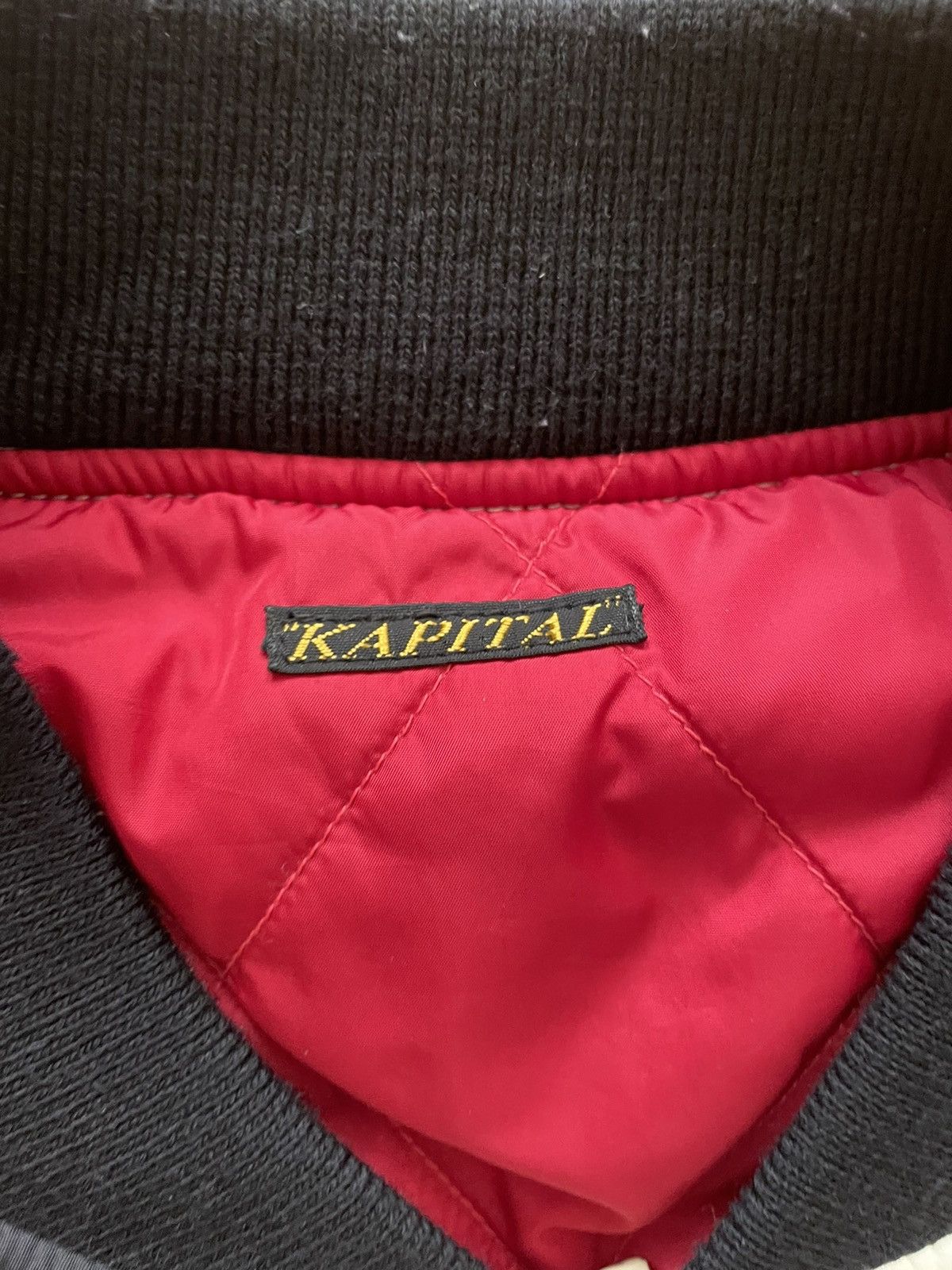 Kapital × Kapital Kountry Kapital SS18 Diamond Quilted Bomber Jacket Black / White Size US XL / EU 56 / 4 - 4 Thumbnail