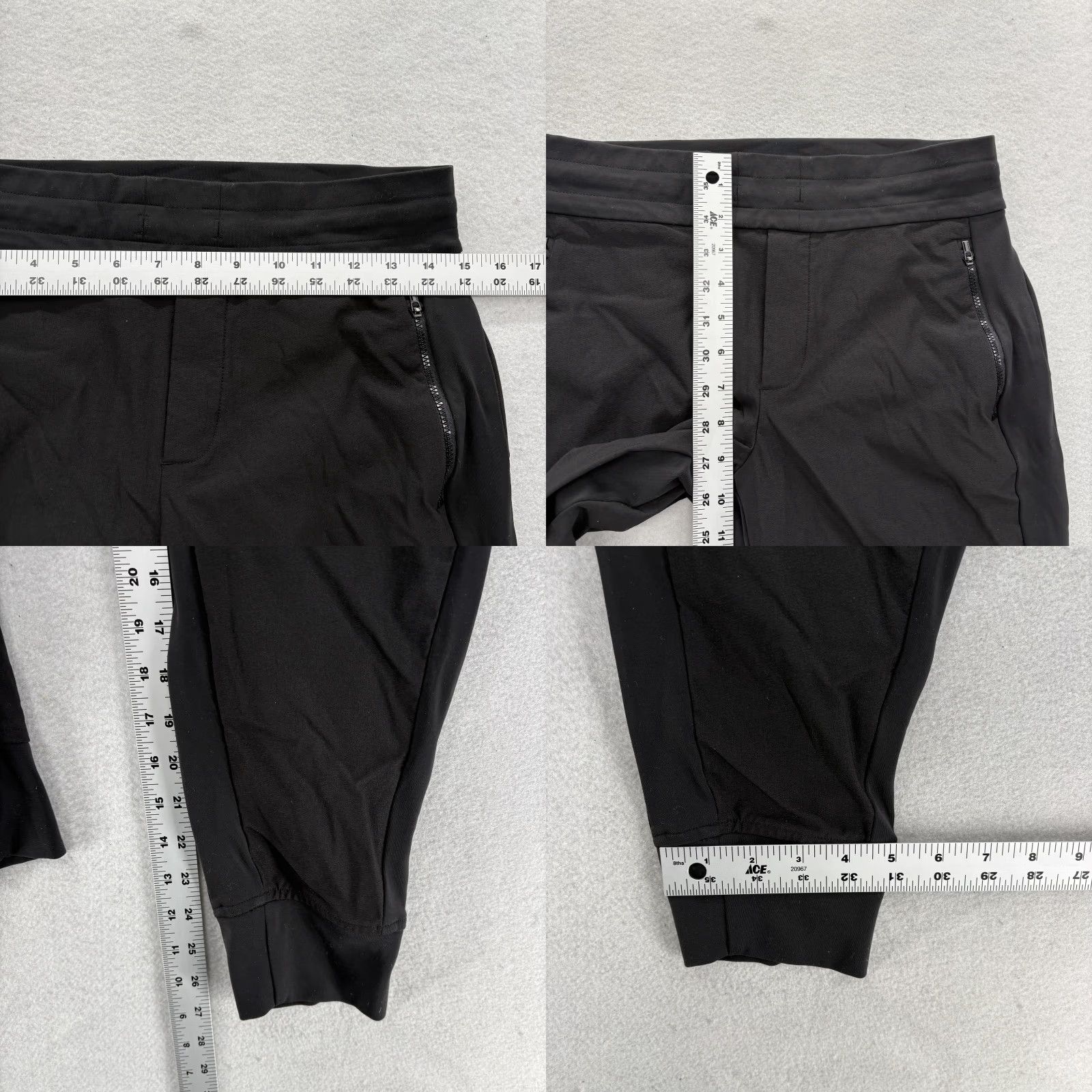 Athleta Athleta Jogger Pants Womens 6P Black Stretch Zip Pockets Tapered Gym Travel Yoga Size 28" / US 6 / IT 42 - 8 Thumbnail