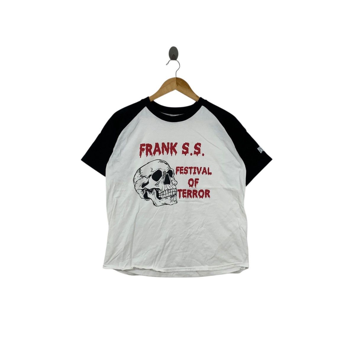 Other FESTIVAL OF TERROR Frank S.S. Skull Bones Raglan Tee Shirt Size M / US 6-8 / IT 42-44 - 1 Thumbnail