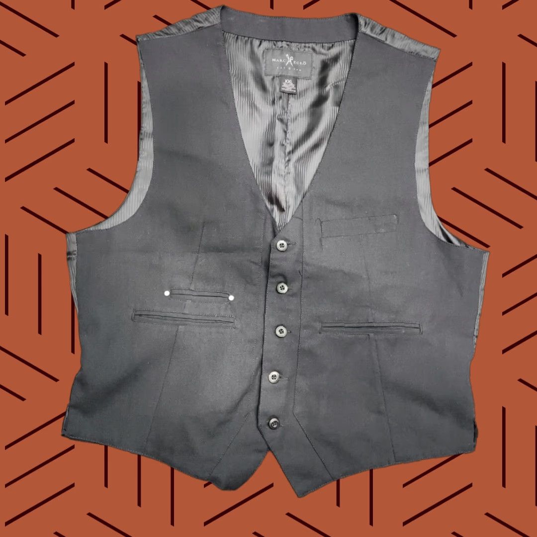 Marcs Marc Ecko Waistcoat Vest Men 2XL Time Square Gothic Casual Party/Cocktail Shirt? Size US XXL / EU 58 / 5 - 1 Thumbnail