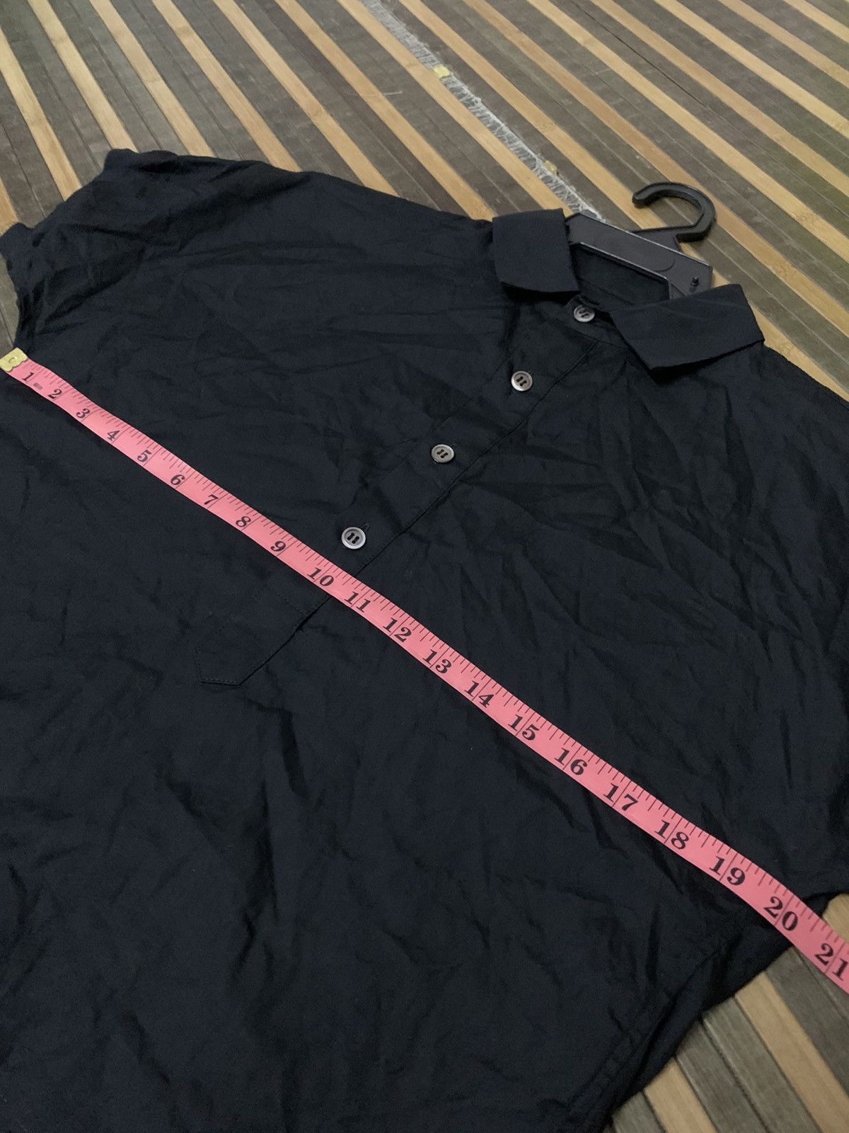 Yohji Yamamoto 💥Final💥Yohji Yamamoto Super Black Polo T Shirt Size M / US 6-8 / IT 42-44 - 6 Thumbnail