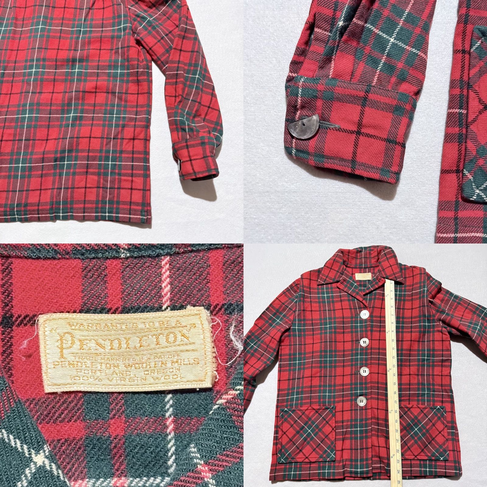 Pendleton Vintage Pendleton 49er Jacket Womens Red/Green Plaid Wool Pockets Button Blazer Medium Size M / US 6-8 / IT 42-44 - 8 Thumbnail