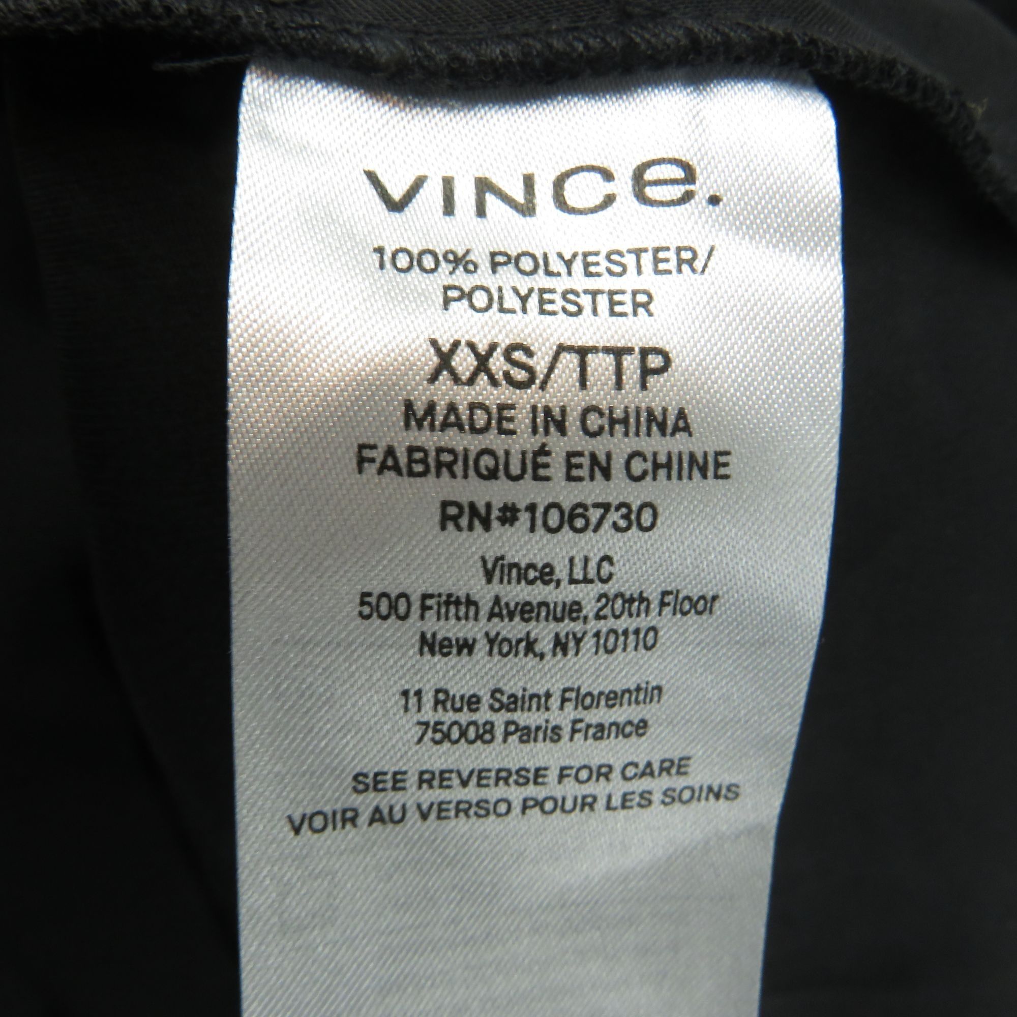 Vince Vince Black Button-Front Midi Dress Belted Waist Collared Ne Size XXS / US 00 / IT 34 - 9 Thumbnail