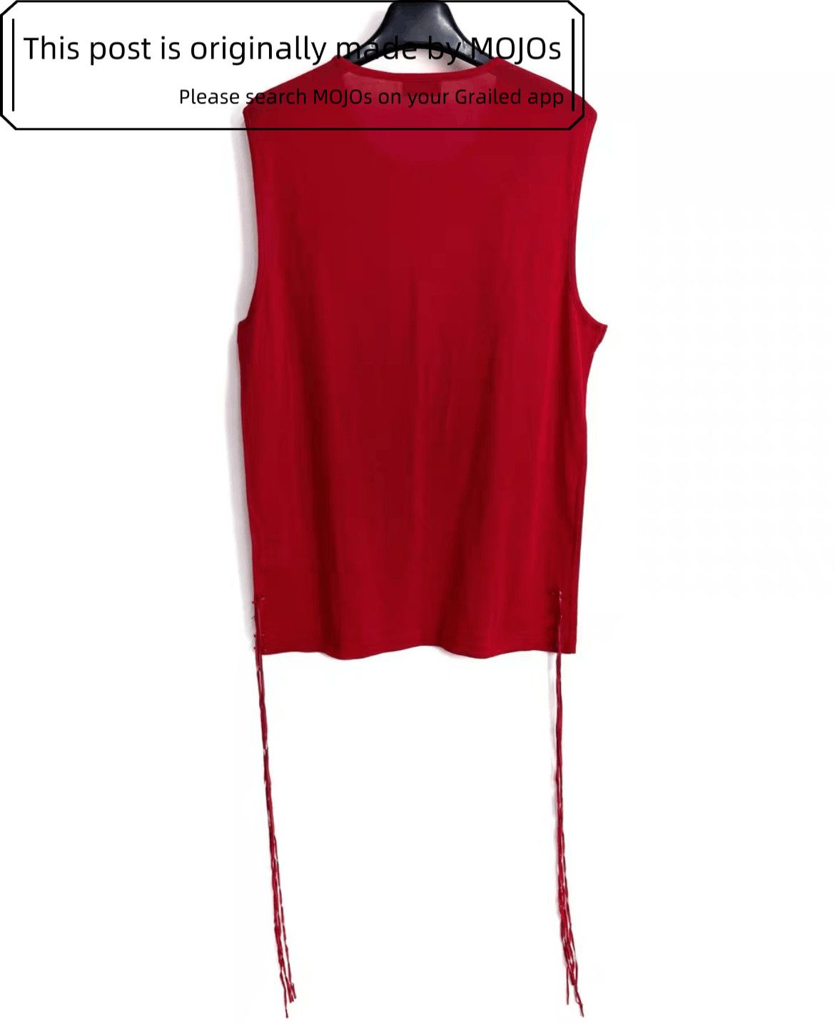 Dior Dior Homme 02SS Red Leather Stripe Tank Top mojos Size US S / EU 44-46 / 1 - 2 Thumbnail