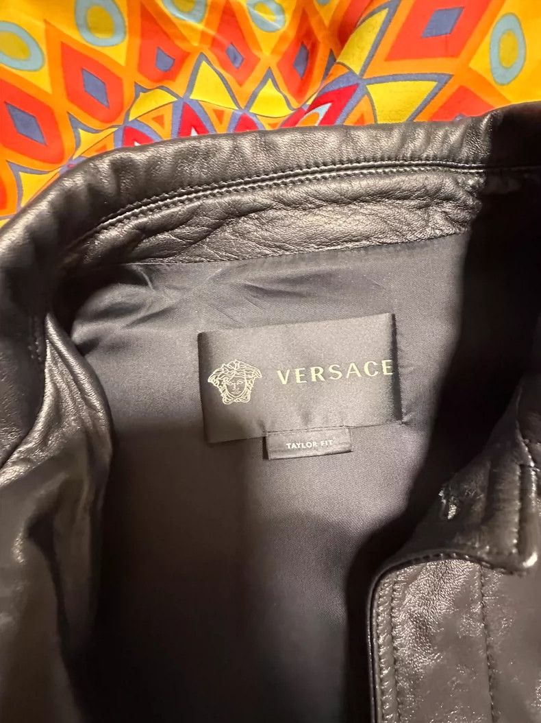 Versace Versace Men's sheepskin biker jacket Size US L / EU 52-54 / 3 - 3 Thumbnail