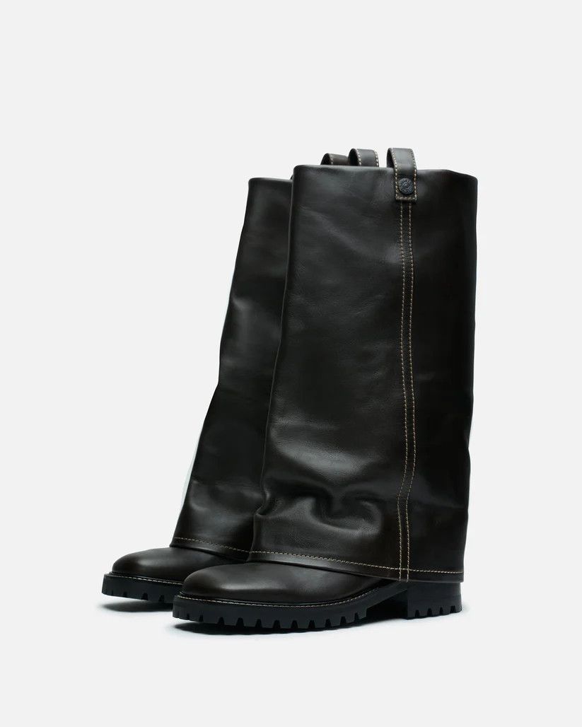 Acne Studios o1s1v1r1oon0825 Knee Hight Boot in Mocha Brown Size US 8 / EU 41 - 5 Thumbnail