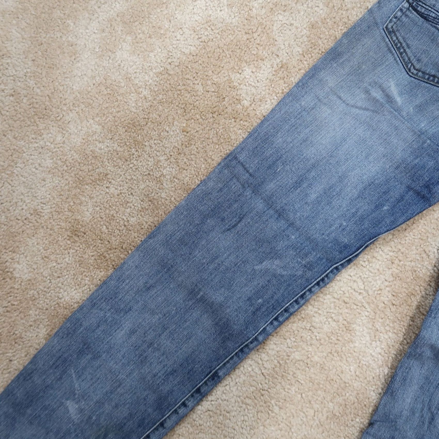 Lee Lee Premium Select Jeans 31x32 Blue Denim Straight Mens 5-Pocket Stretch Raw Distressed N/A Size US 31 - 7 Thumbnail
