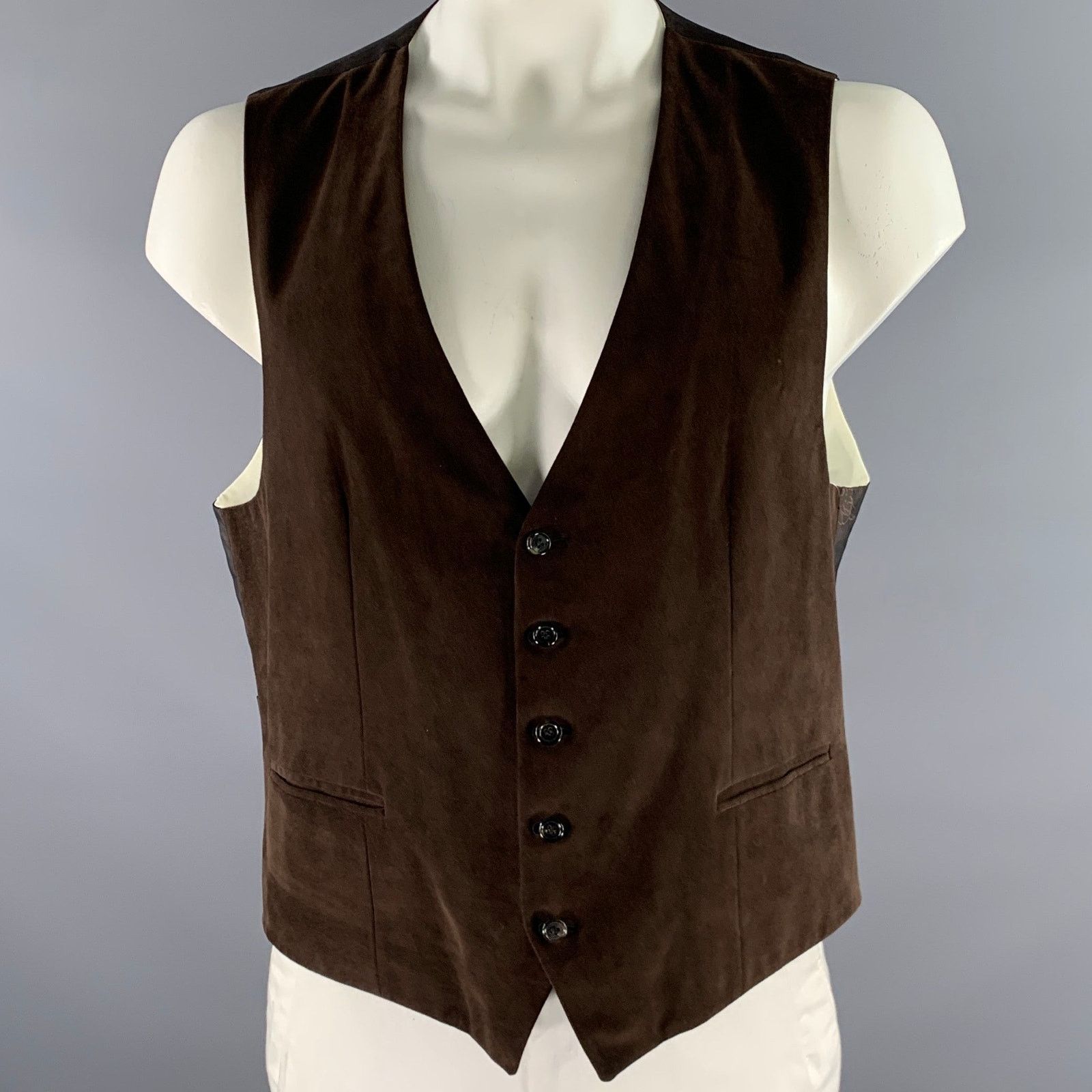 Brioni BRIONI Size 46 Brown Suede Vest Size 46R - 1 Thumbnail