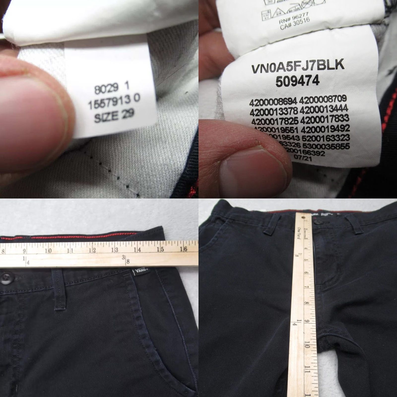Vans VANS Chino Pants Men 30x28 Dark Blue Slim Fit Flat Front Button Logo Pockets Casual Workwear Please adjust color to Blue Limited info Size US 30 / EU 46 - 9 Thumbnail