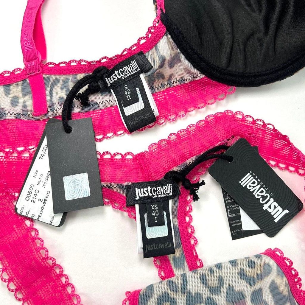 Just Cavalli NWT Cavalli brown leopard print bra with hot pink Size ONE SIZE - 3 Thumbnail
