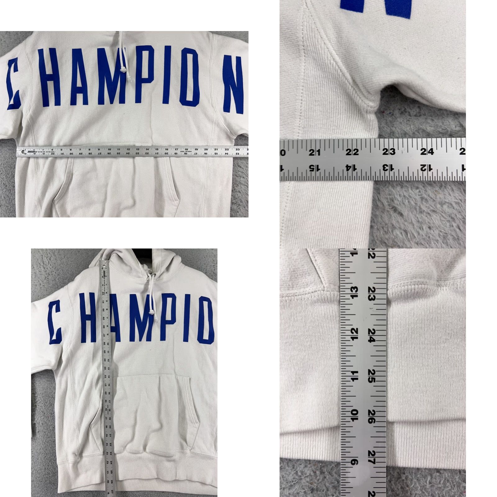 Champion Champion Hoodie Adult Large White Read Spellout READ Reverse Weave Sweatshirt Logo Vintage No Size US L / EU 52-54 / 3 - 8 Thumbnail