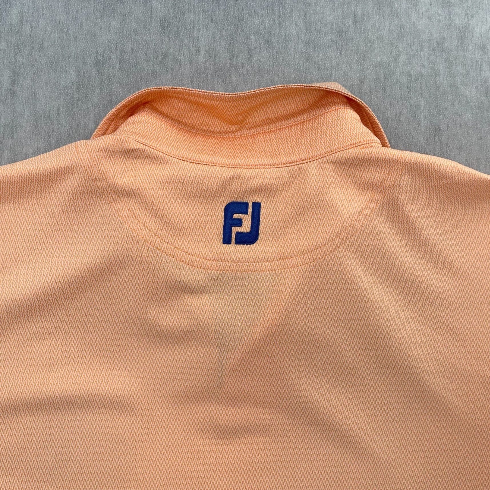Footjoy Footjoy Shirt Adult Polo Tour Issue Golf Mens L Orange Zigzag Pattern Polo Shirt FJ Embroidered Logo Size US L / EU 52-54 / 3 - 5 Thumbnail