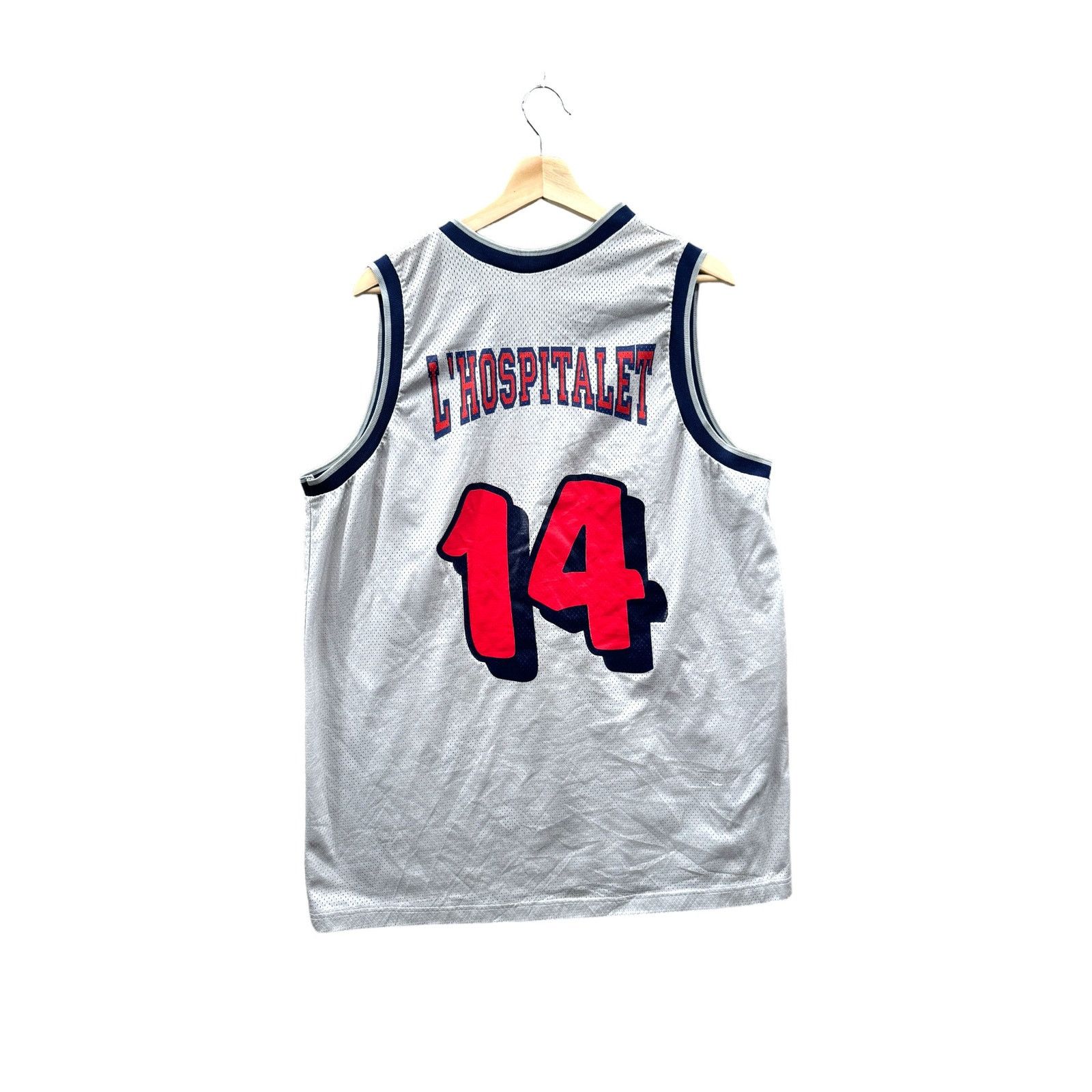 Vintage 1990's Bemar CB L'Hospitalet Basketball Mesh Jersey Size US XXL / EU 58 / 5 - 2 Thumbnail
