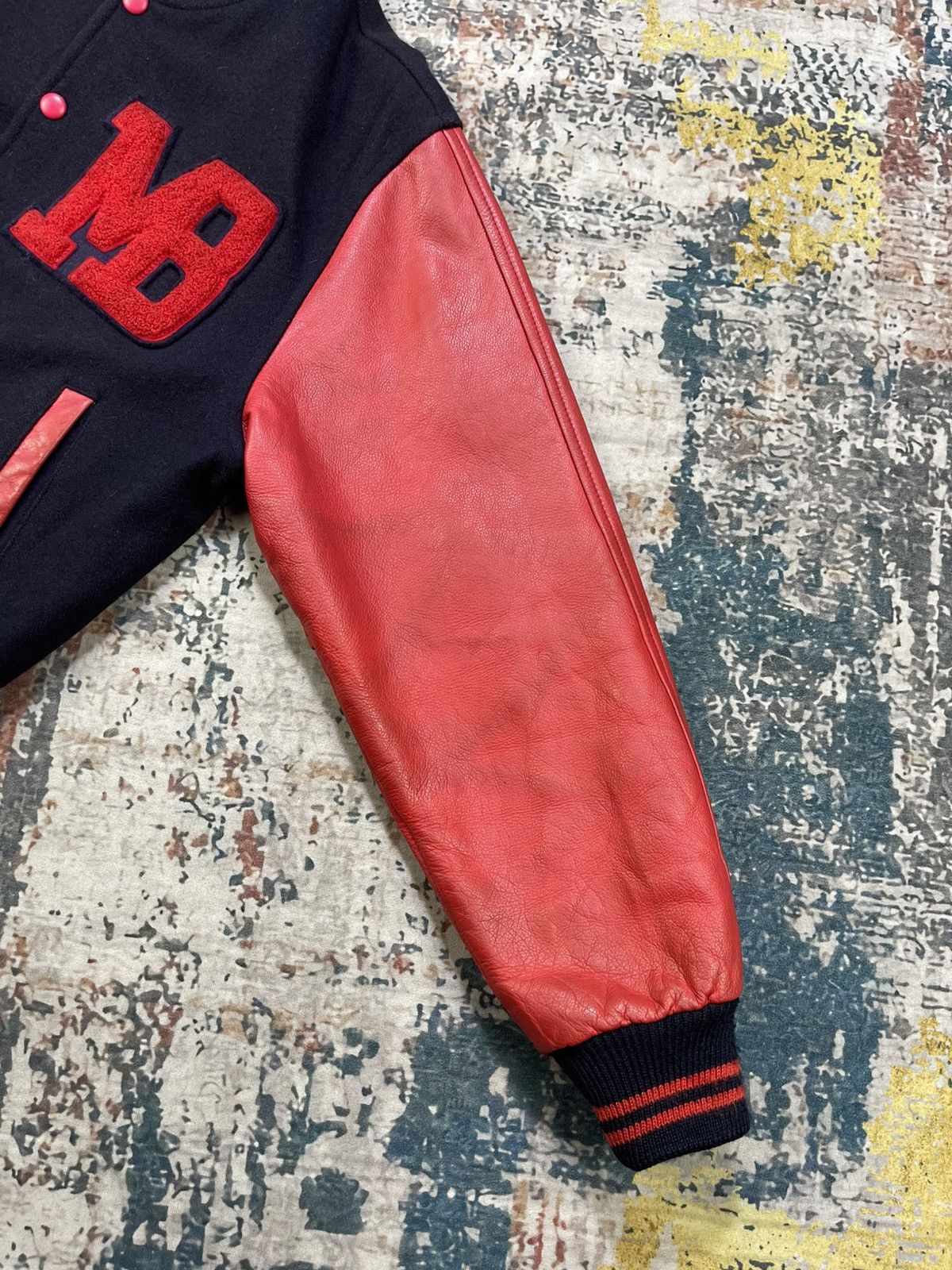 Macbeth Vtg 90s Macbeth Leather Sleeve Patch Logo Varsity Jacket Size US M / EU 48-50 / 2 - 4 Thumbnail
