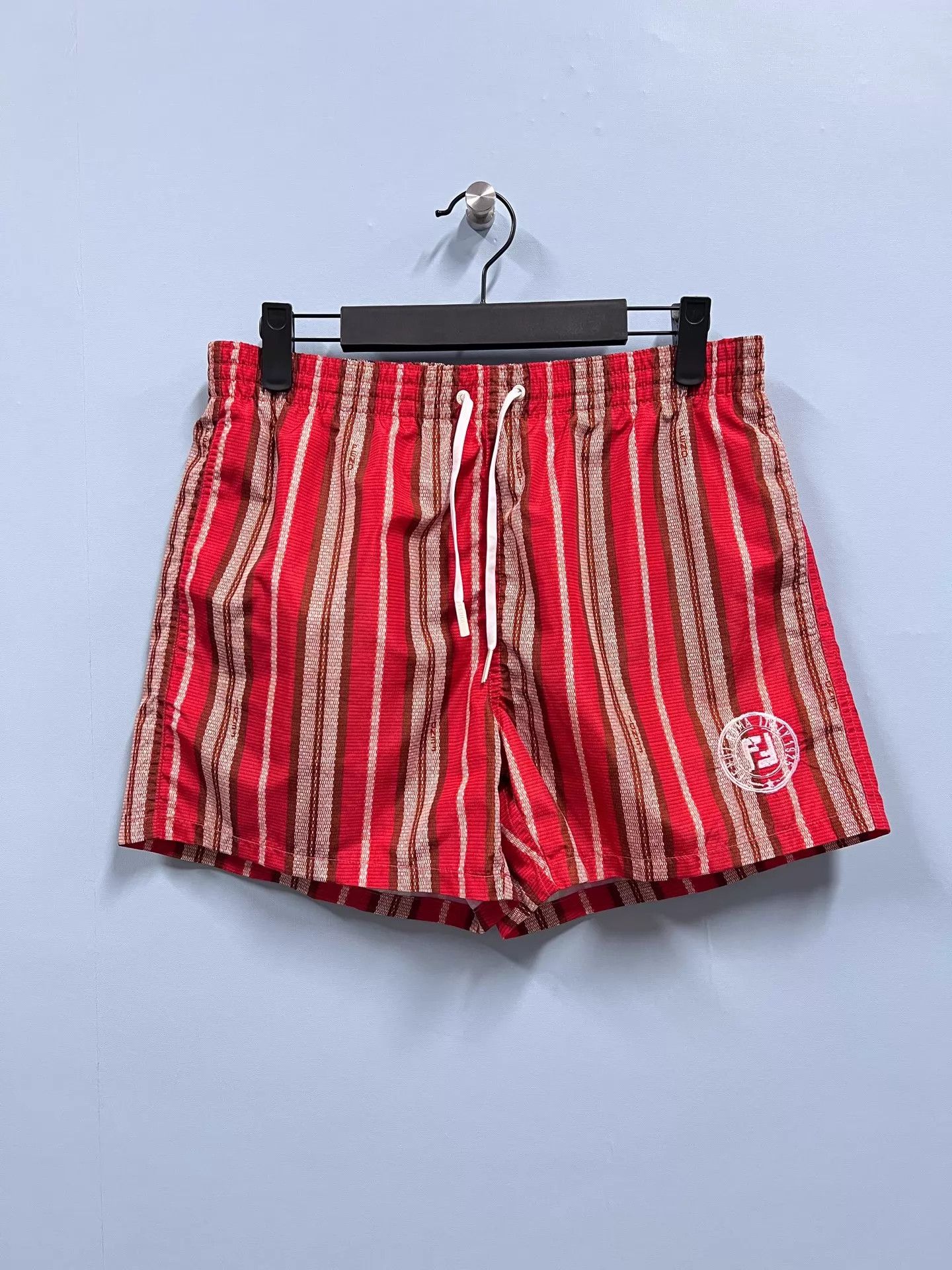 Fendi Fendi 99 New red striped sport shorts 48 Size US 32 / EU 48 - 1 Thumbnail