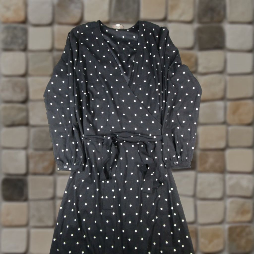 Loft VINTAGE Loft Dress Womens 16 Plus Black White Wrap New Size XXL / US 16-18 / IT 52-54 - 1 Thumbnail