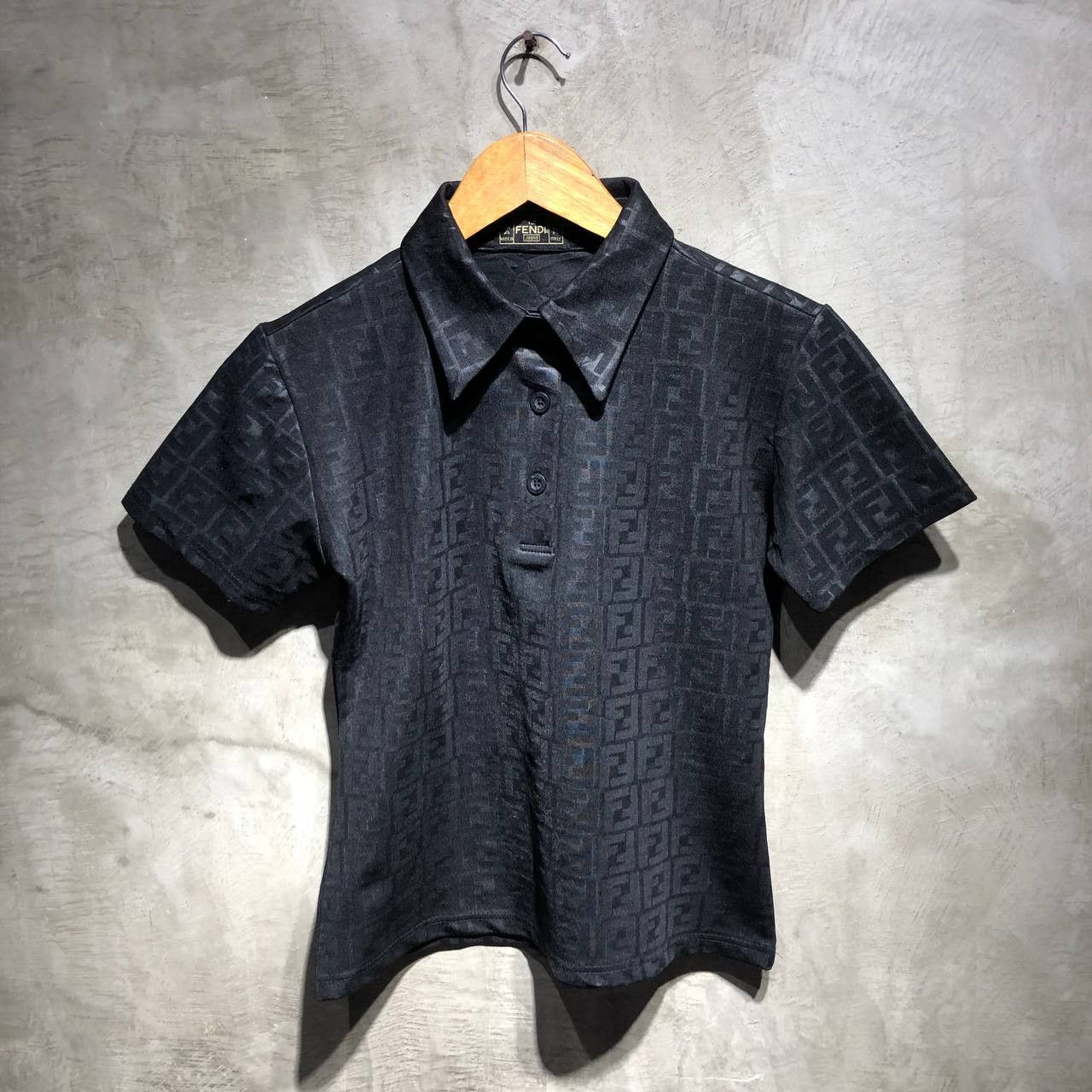 Fendi Fendi Zucca Monogram Half Button short sleeve polo Size XS / US 0-2 / IT 36-38 - 1 Thumbnail
