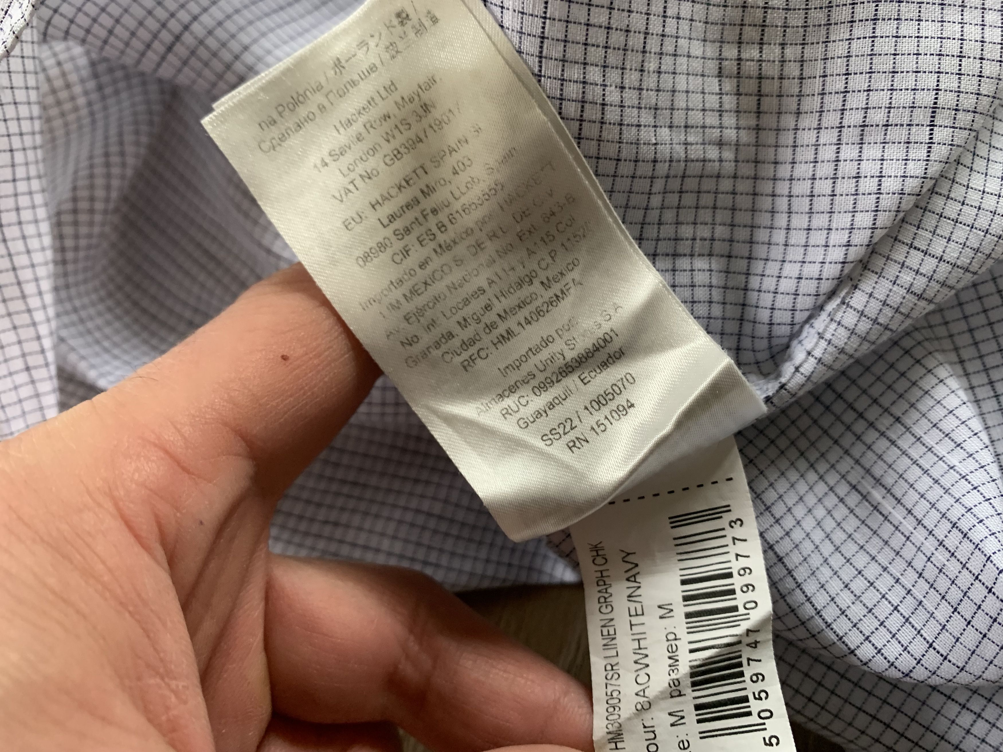 Hackett Hackett London Men's Linen Shirt Size US M / EU 48-50 / 2 - 7 Thumbnail