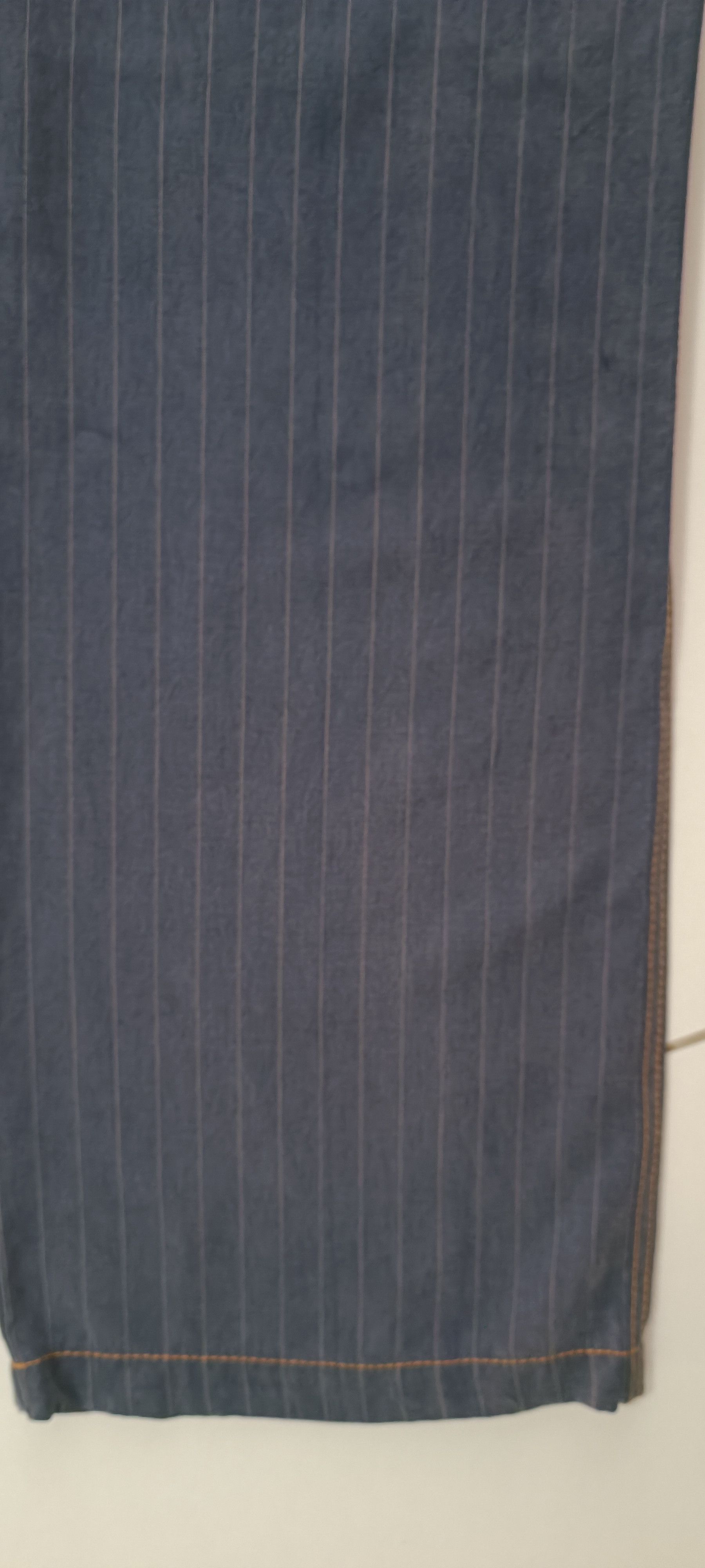 Jean Paul Gaultier Grayish blue pants with fine white vertical stripes Size 27" / US 4 / IT 40 - 16 Thumbnail