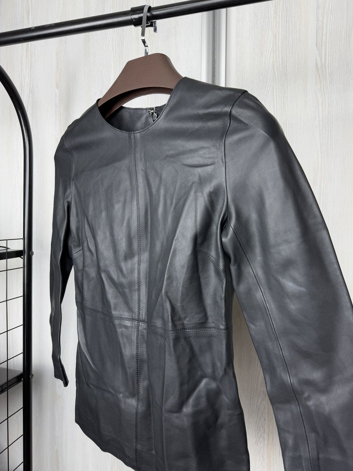 Toteme Toteme Paneled Leather Long-Sleeved Top Size XXS / US 00 / IT 34 - 3 Thumbnail