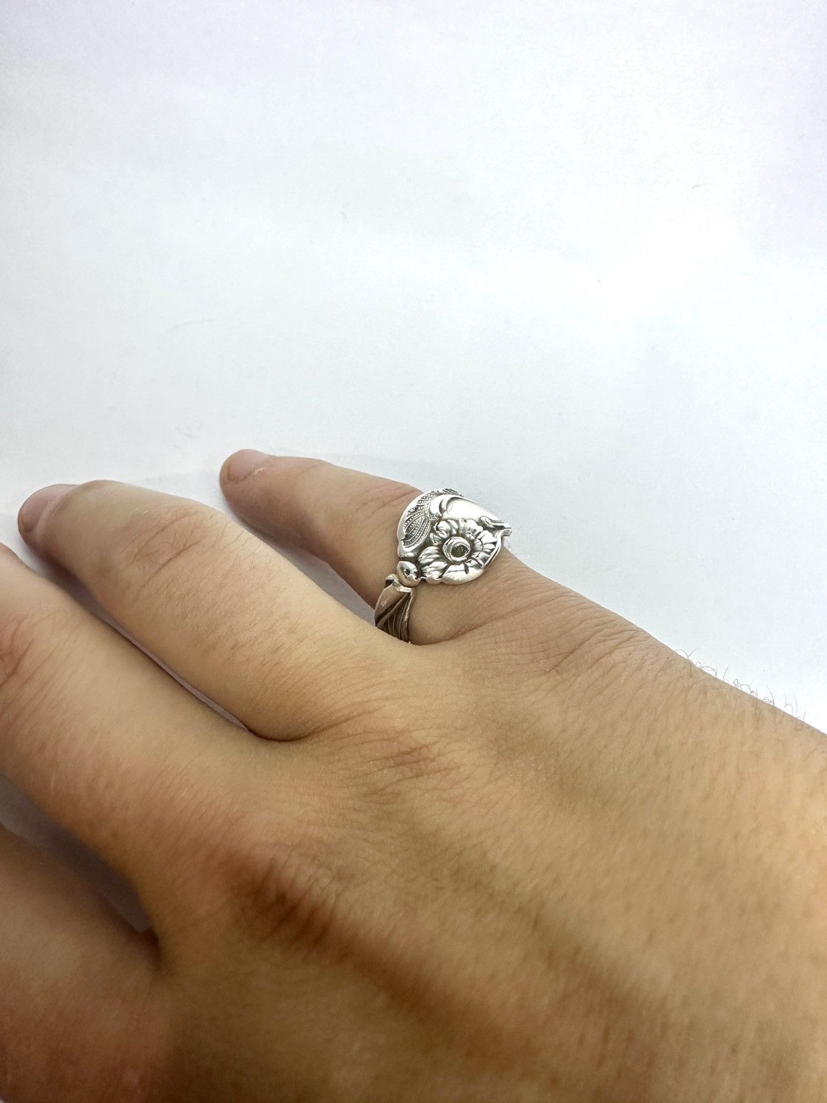 Other Vintage Hand-crafted Silver Ring x Pure Silver Size ONE SIZE - 1 Thumbnail