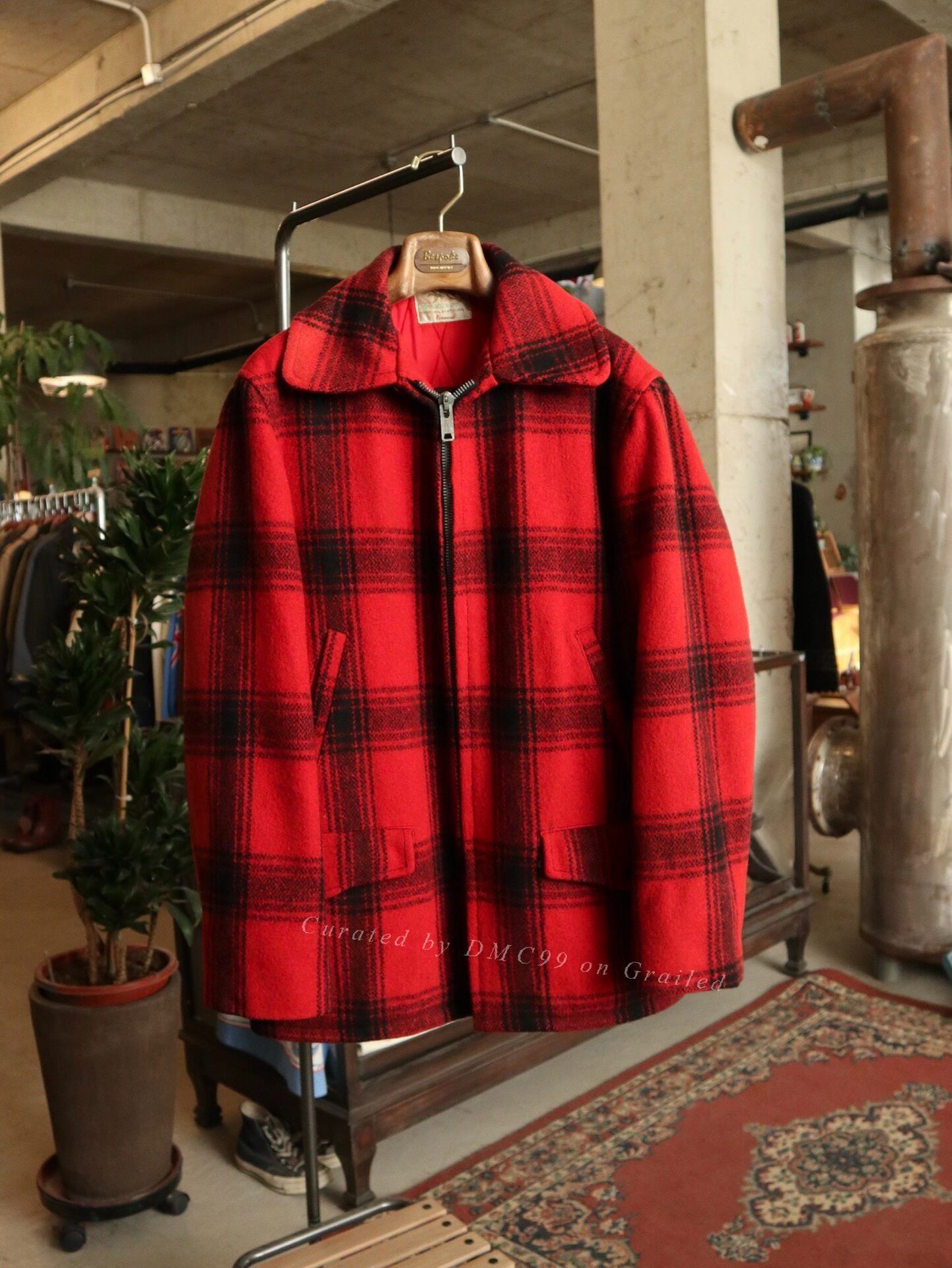 Vintage 1950s Buffalo Check Hunting Jacket Size US M / EU 48-50 / 2 - 1 Thumbnail
