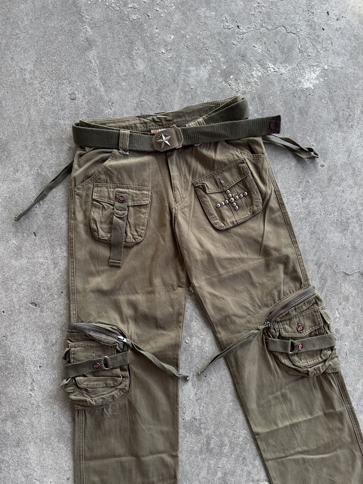 Other Japanese Free Knight Cargo Pants GOA Style Size US 29 - 3 Thumbnail