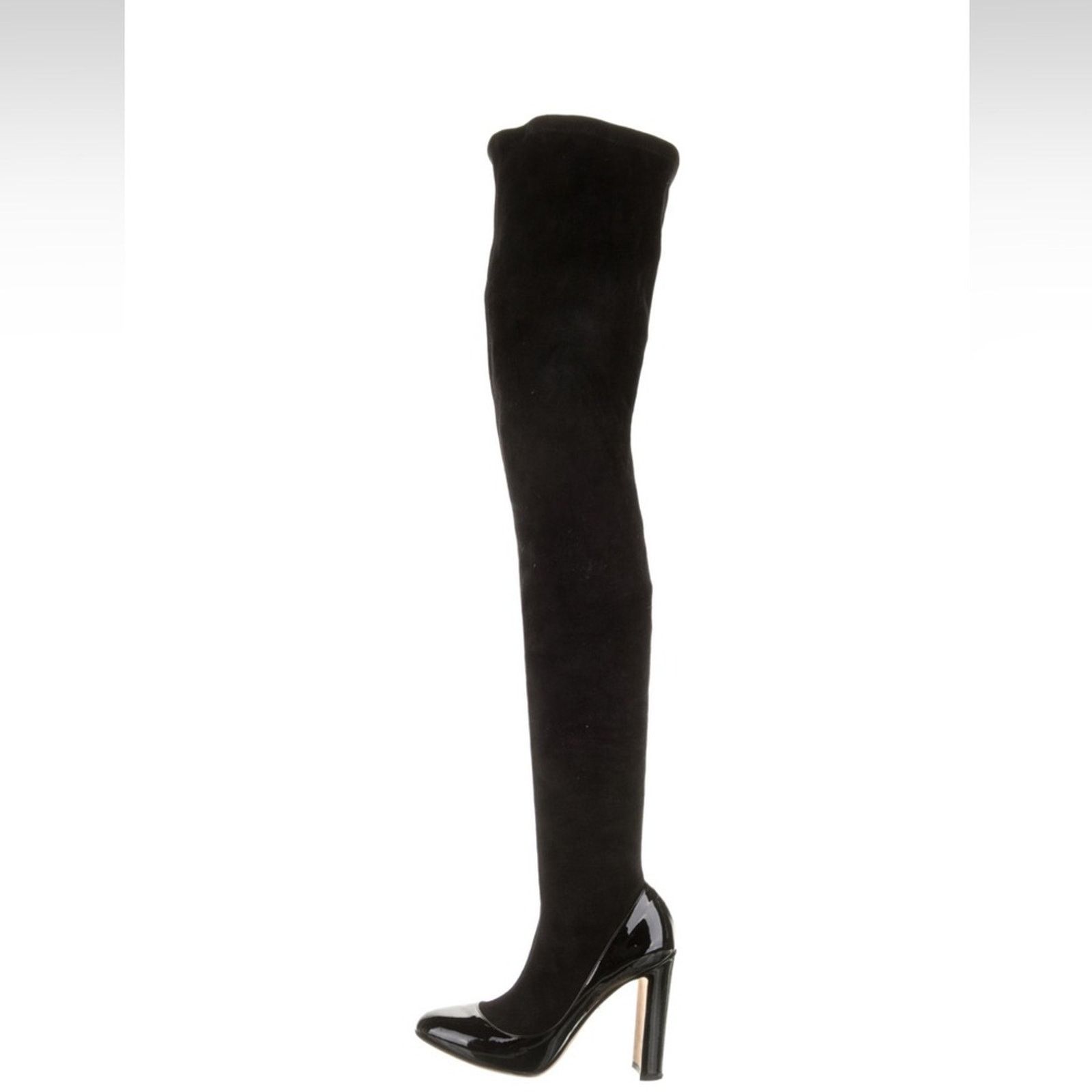 Dolce & Gabbana DOLCE & GABBANA Round Toe Pump Insert Over The Knee Boots Size US 6 / IT 36 - 3 Thumbnail