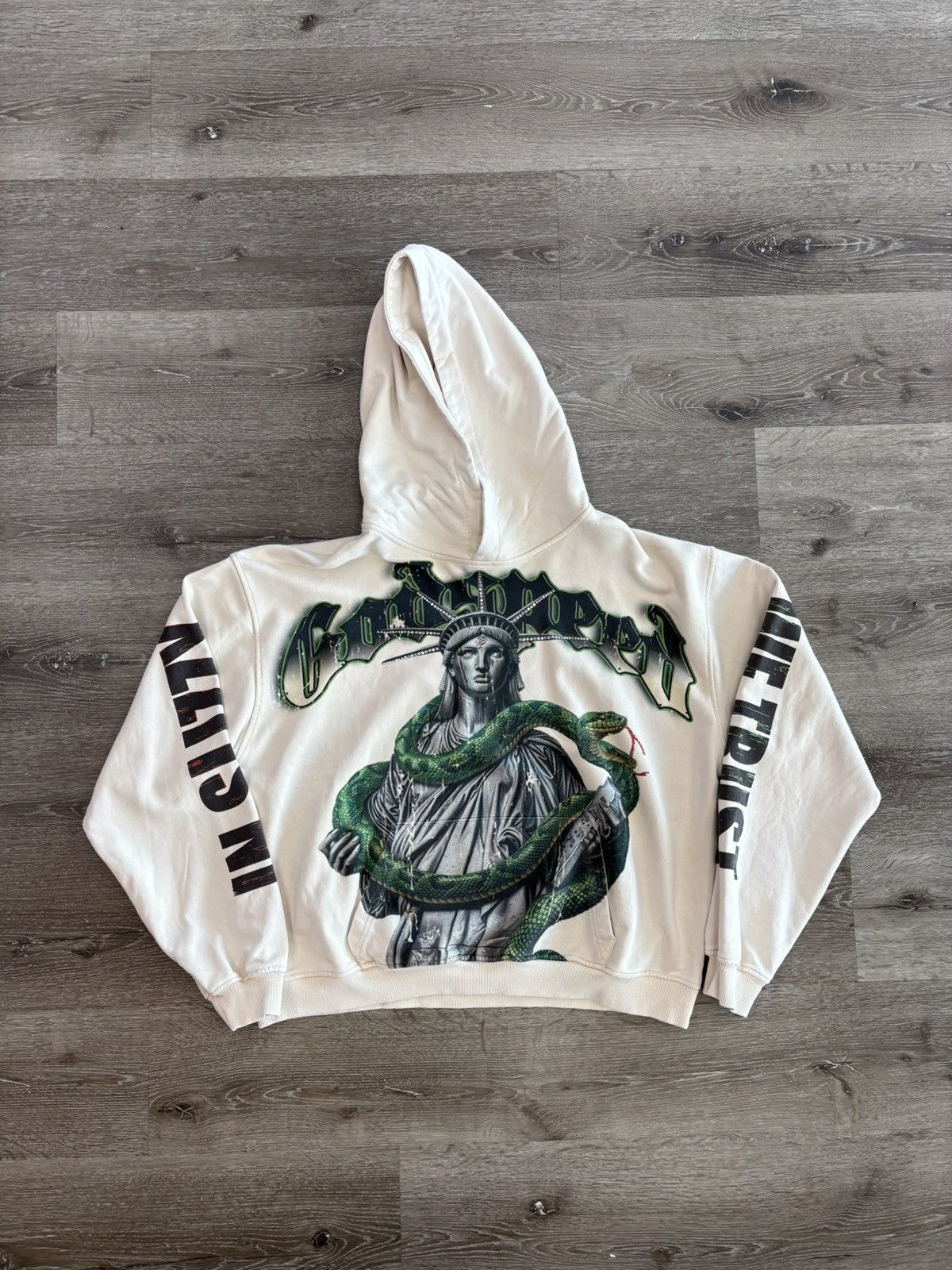 Godspeed Godspeed x Slizzy “Top 5 Slizzy” VVS Hoodie (Bone) Size US L / EU 52-54 / 3 - 1 Thumbnail