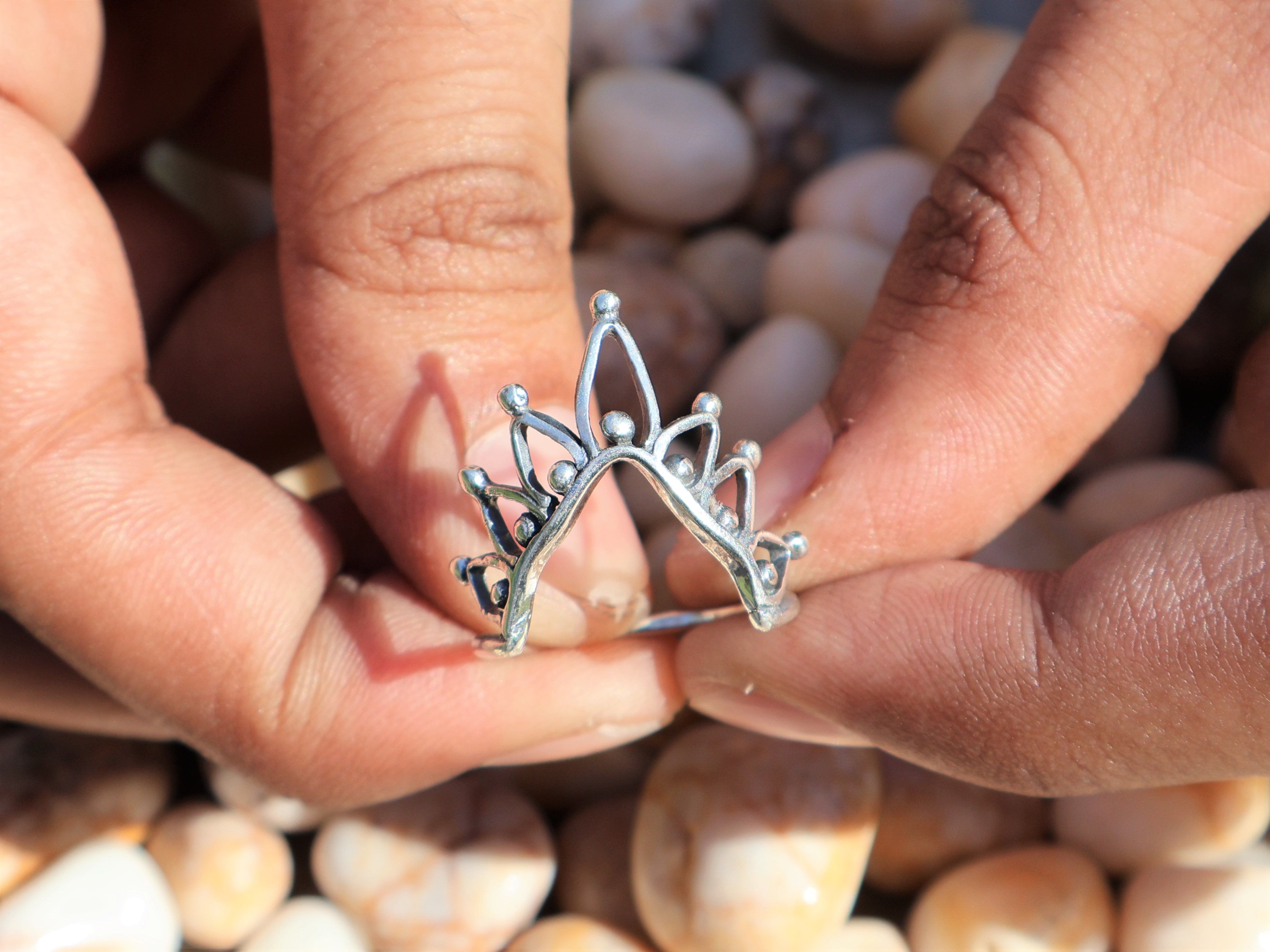 Handmade Crown Queen Ring, 925 Sterling Silver Ring, Handmade Ring, Size ONE SIZE - 1 Thumbnail