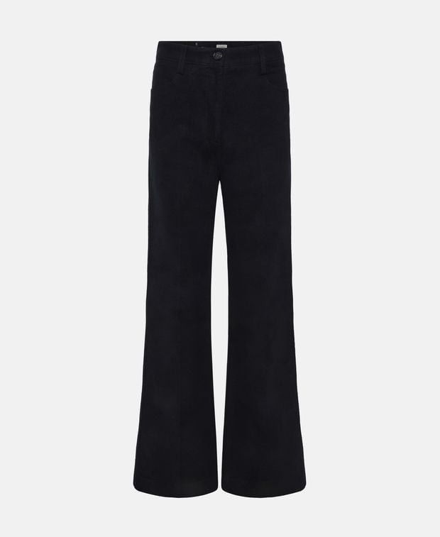 Flared Trousers in Black, Women's (Size 25)