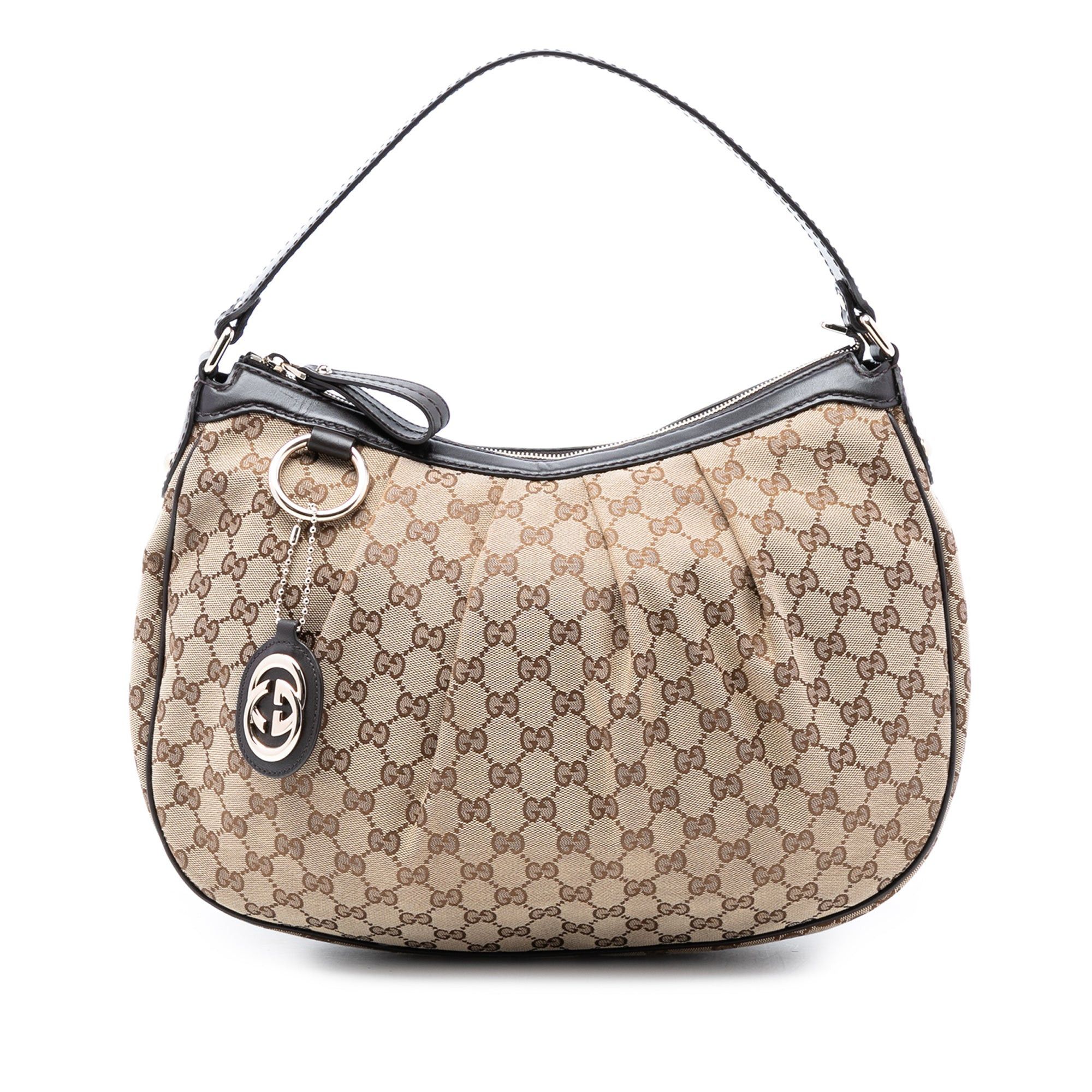 Gucci Gg Canvas Sukey Shoulder Bag in Beige, Women's
