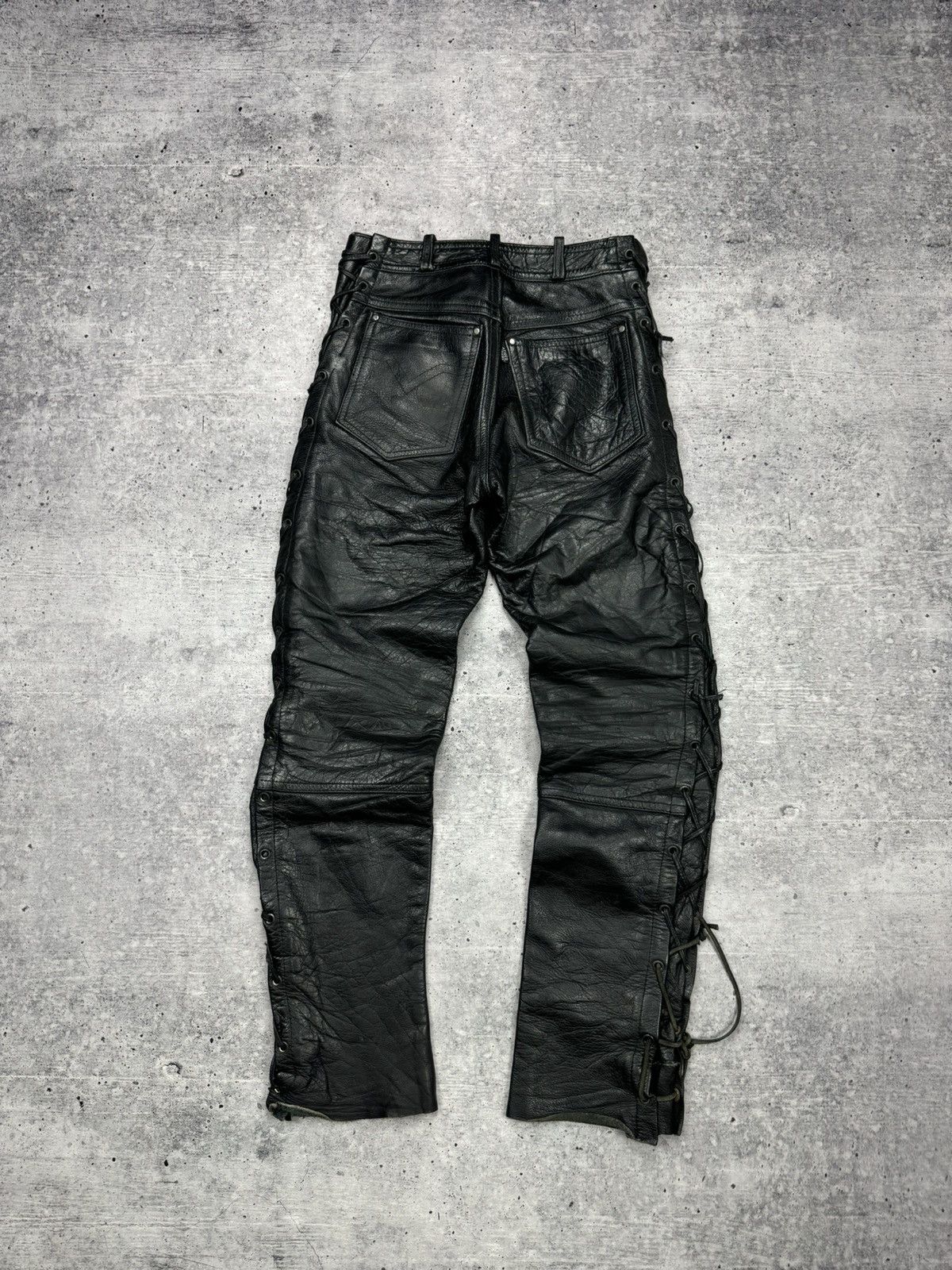 Genuine Leather × Vintage Vintage 90’s Y2K Style Casual Cowboy Genuine Leather Pants Size US 28 / EU 44 - 15 Thumbnail