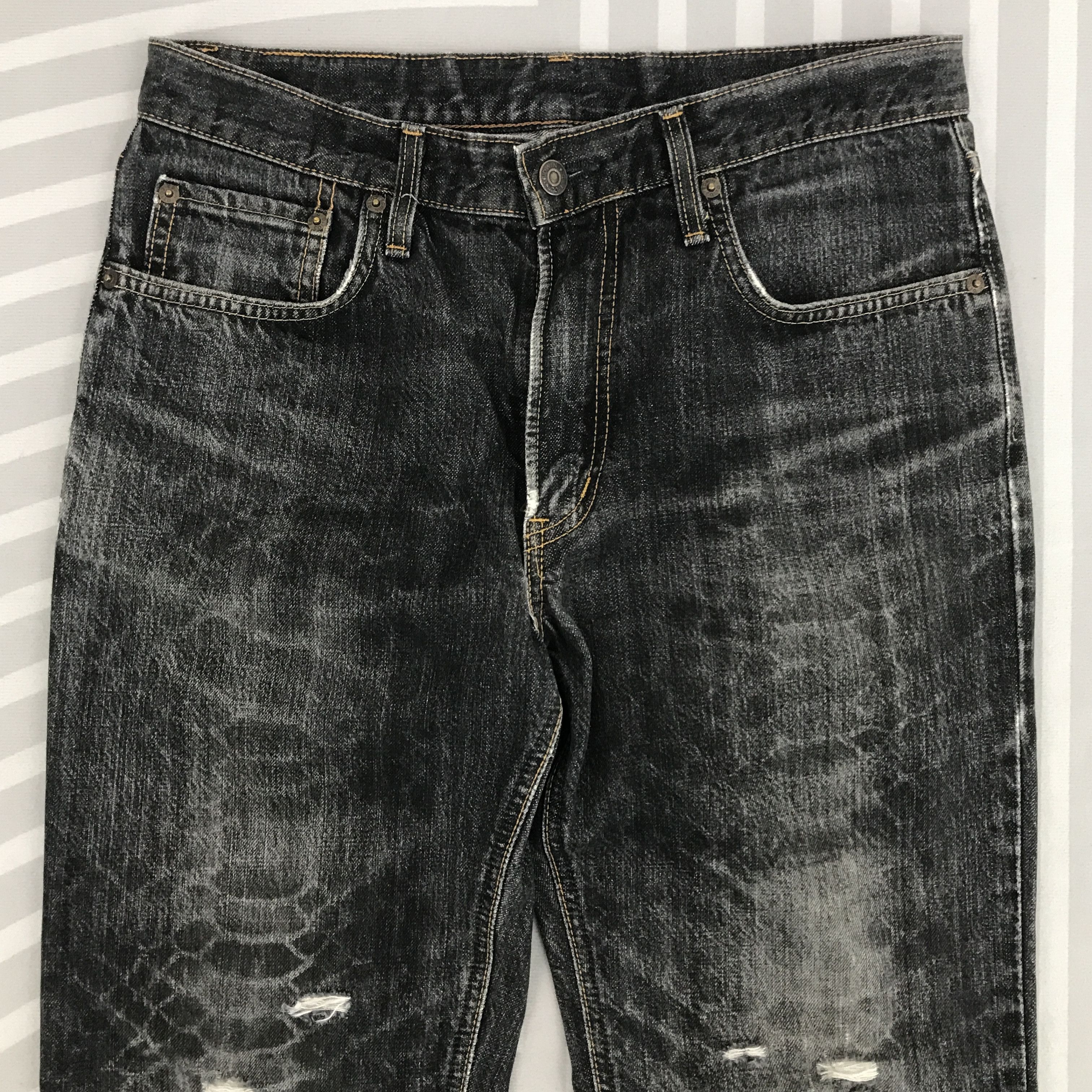 Edwin × Japanese Brand × Vintage Vintage Edwin Black faded distressed Denim jeans Size US 31 - 2 Thumbnail