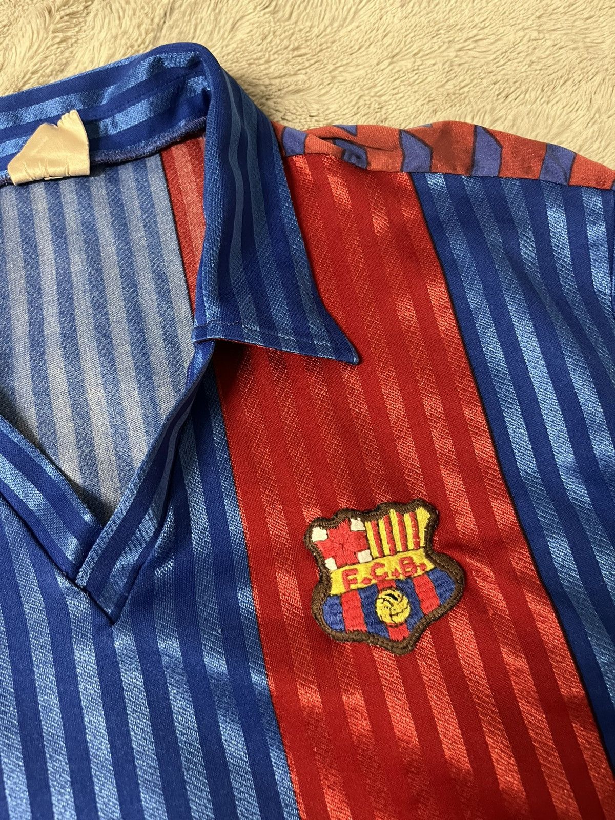 Vintage 1989-1992 FC Barcelona Home Jersey Vintage Size US XL / EU 56 / 4 - 6 Thumbnail