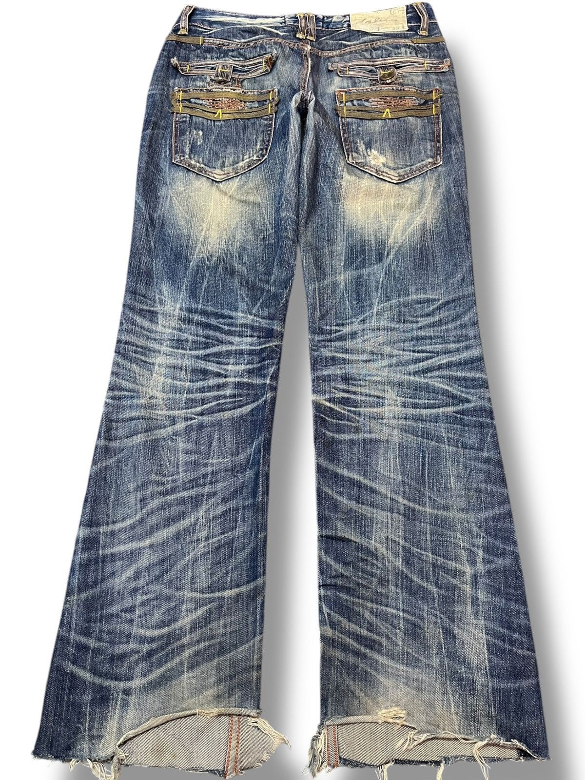 Beauty Beast × If Six Was Nine Vintage Lolita Whiskers Mudwash Distressed Denim Size US 31 - 7 Thumbnail