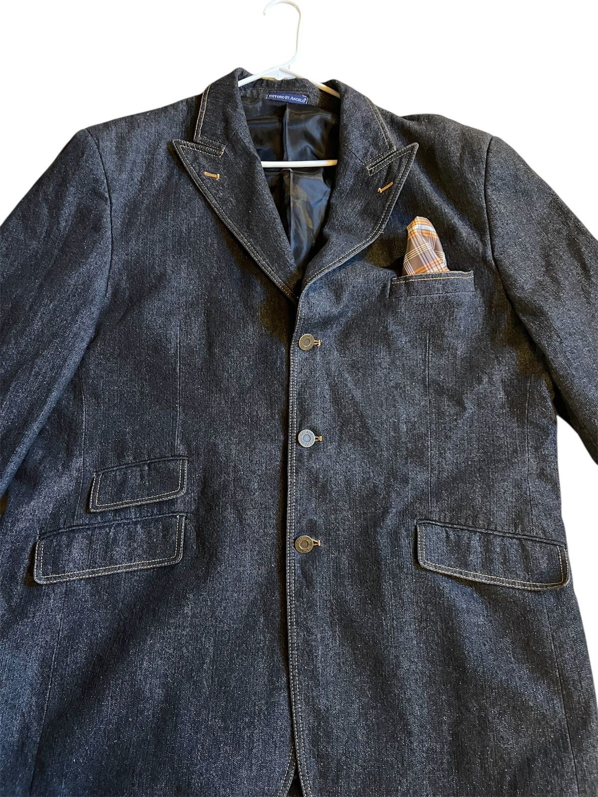 Other Vittorio St. Angelo 3Pc Denim Streetwear Suit 48R Vint Jeans Size 48R - 1 Thumbnail
