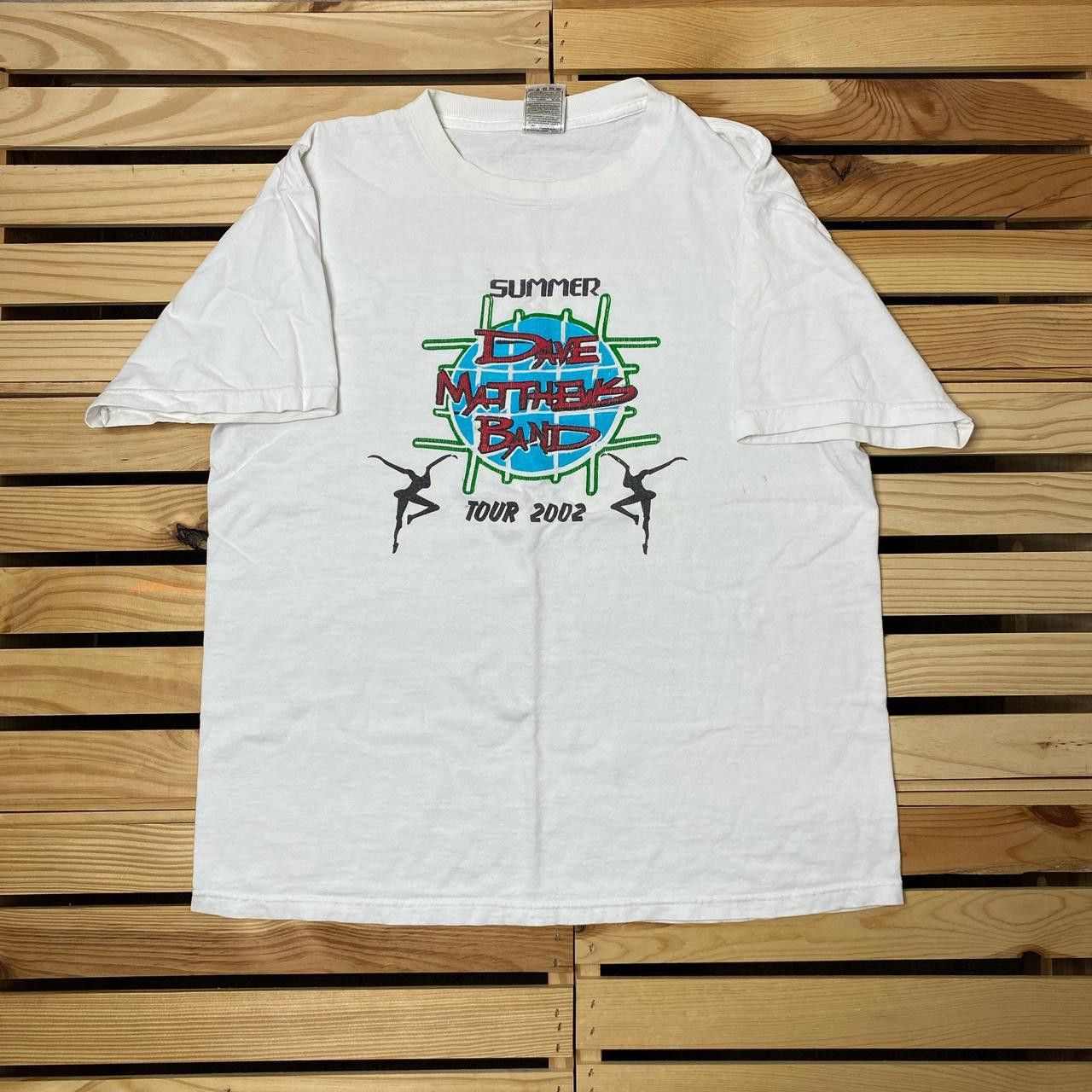 Fruit Of The Loom Vintage Dave Matthews Band 2002 White Band Tee Size Large Size US L / EU 52-54 / 3 - 1 Thumbnail