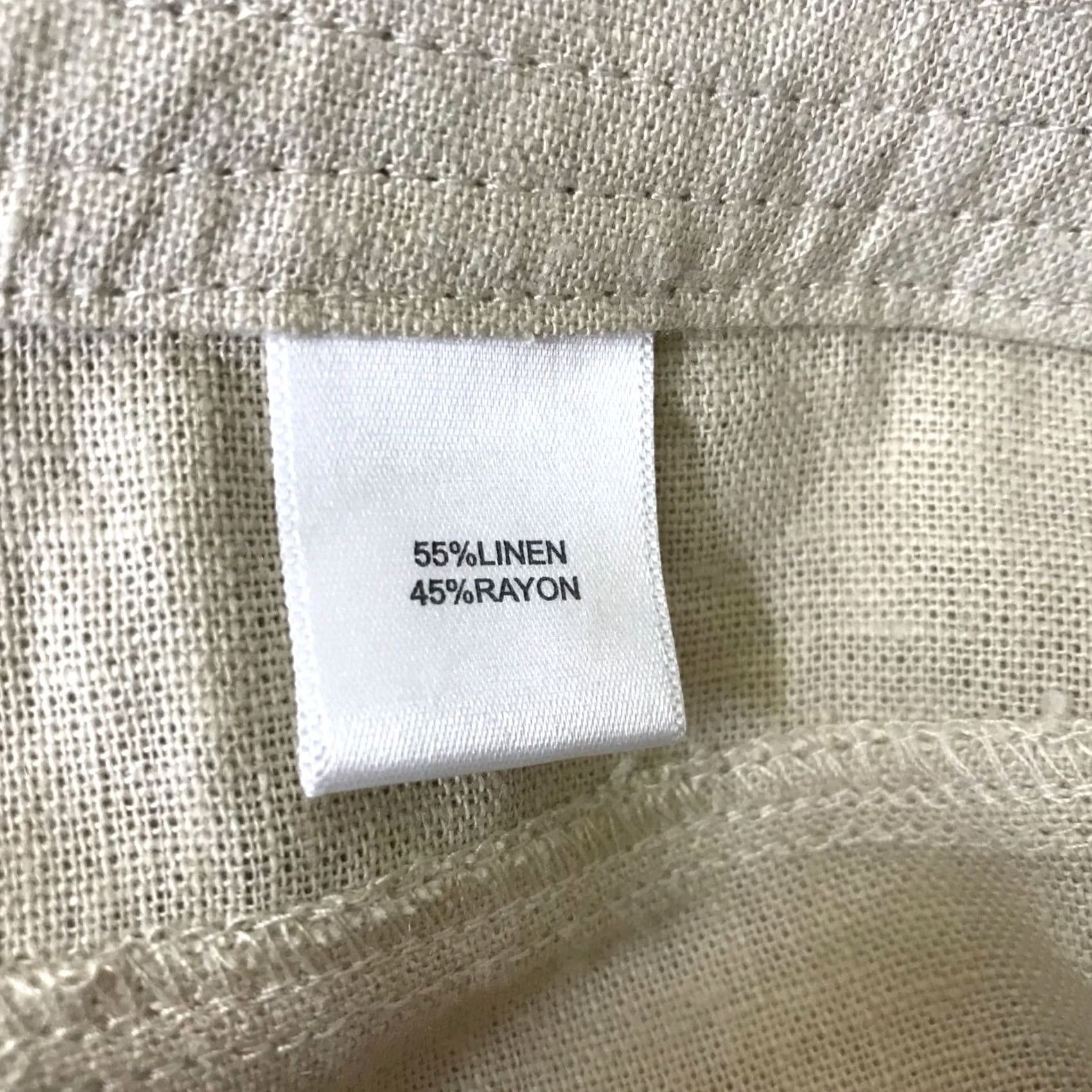 Vintage ELLEN ORTON - WOMEN'S LARGE - BEIGE LINEN BLEND PANTS - Men’s L? Size 36" / US 14 / IT 50 - 7 Thumbnail