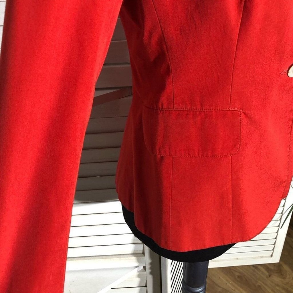 Evan Picone Evan Picone Blazer Tailored Jacket Linen Cotton Red Small Size S / US 4 / IT 40 - 5 Thumbnail