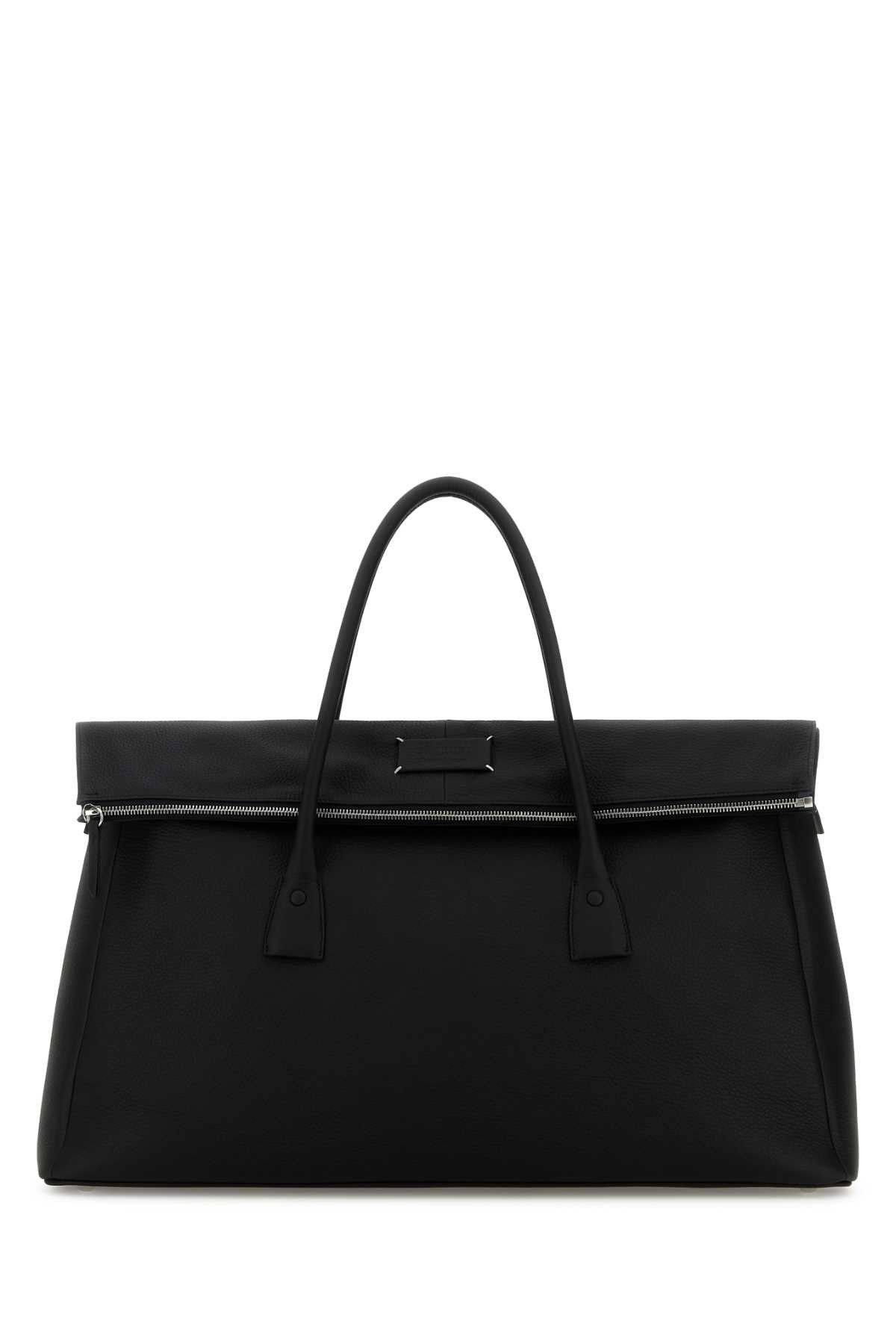 Maison Margiela Black Leather 5Ac Travel Bag Size ONE SIZE - 1 Thumbnail