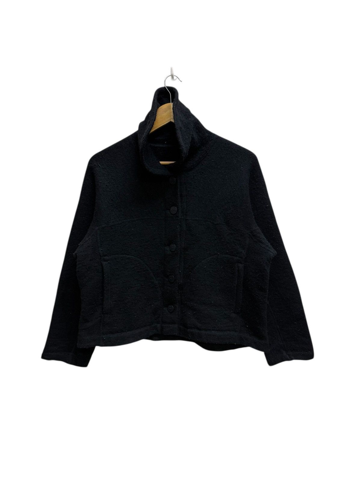Issey Miyake me Issey Miyake Mohair Button Up Cropped Jacket Size M / US 6-8 / IT 42-44 - 1 Thumbnail
